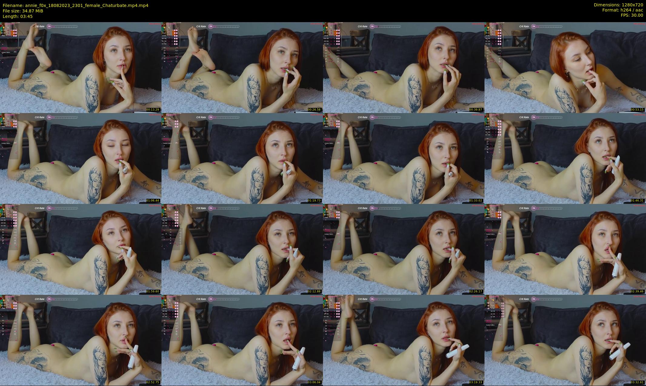 annie_f0x — 4 minute Chaturbate female cam show recording, 720p, Aug 18, 2023