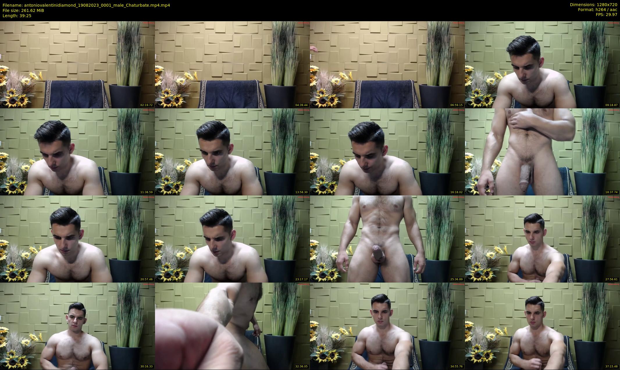 antoniovalentinidiamond — 40 minute Chaturbate male cam show recording, 720p, Aug 19, 2023