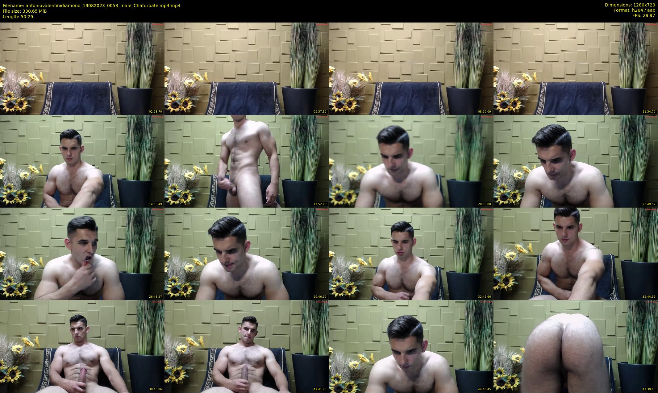 antoniovalentinidiamond — 51 minute Chaturbate male cam show recording, 720p, Aug 19, 2023