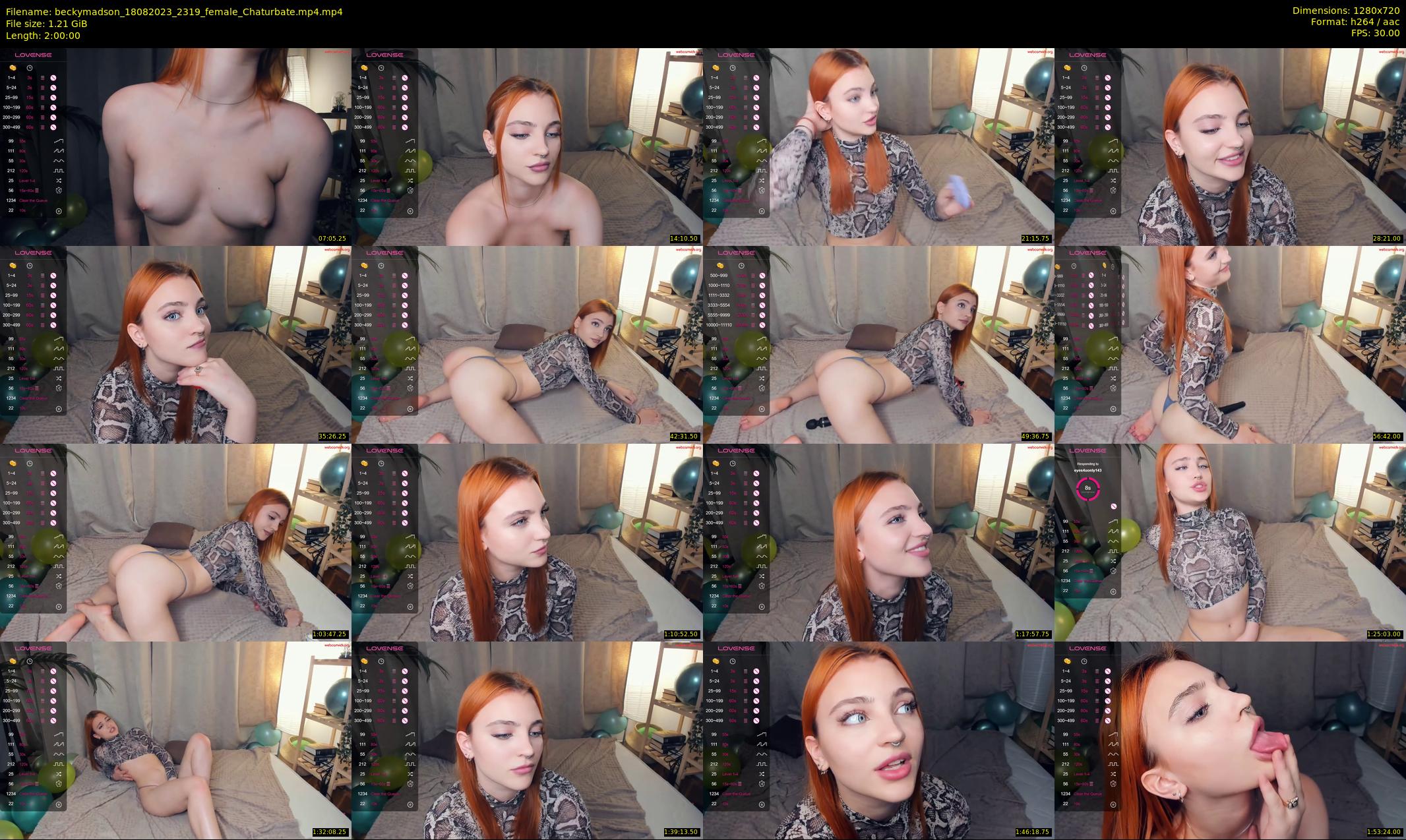 beckymadson — 120 minute Chaturbate female cam show recording, 720p, Aug 18, 2023