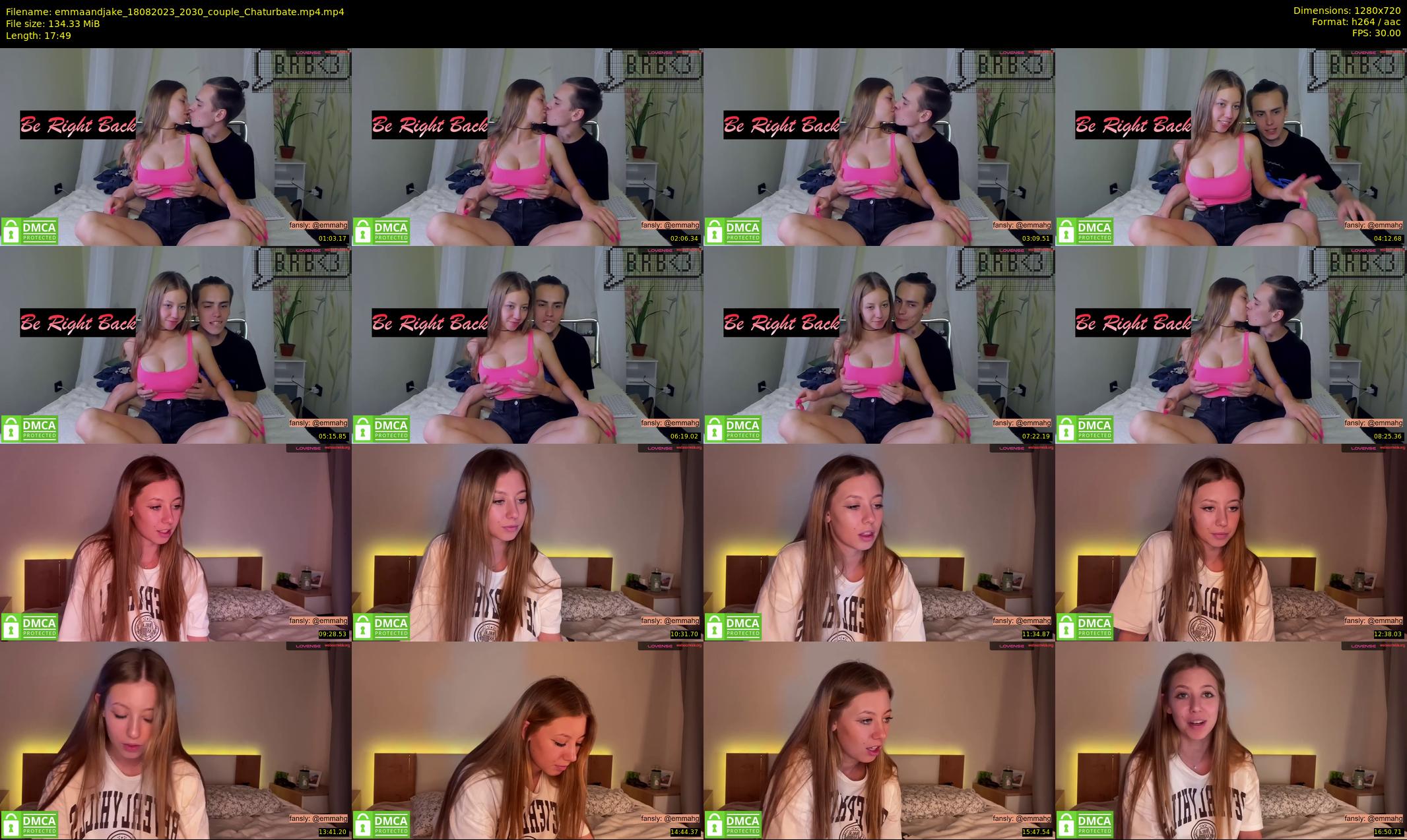 emmaandjake — 18 minute Chaturbate couple cam show recording, 720p, Aug 18, 2023