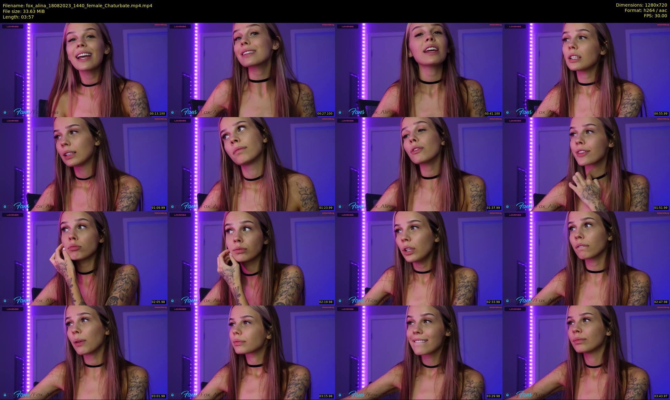 fox_alina — 4 minute Chaturbate female cam show recording, 720p, Aug 18, 2023