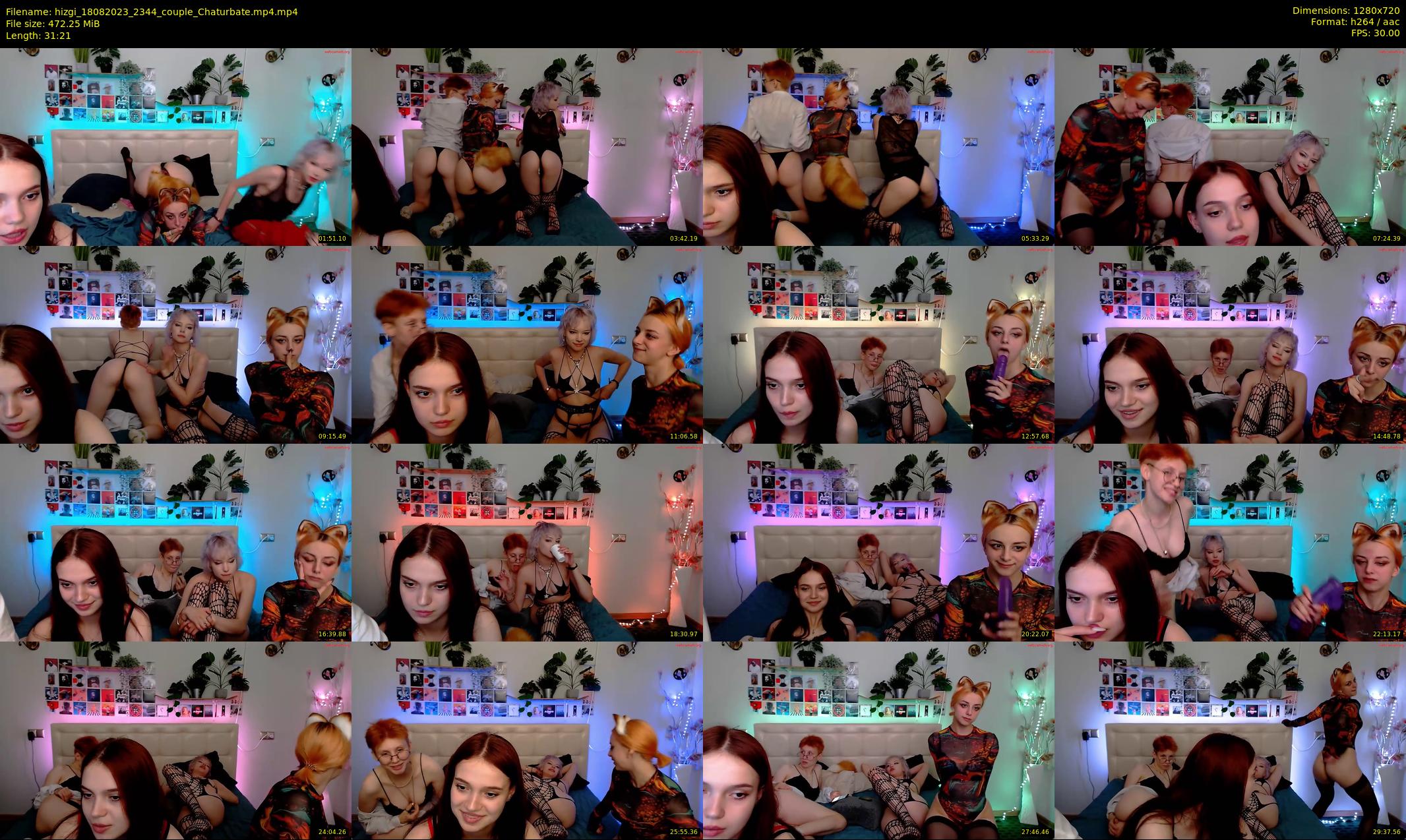 hizgi — 32 minute Chaturbate couple cam show recording, 720p, Aug 18, 2023