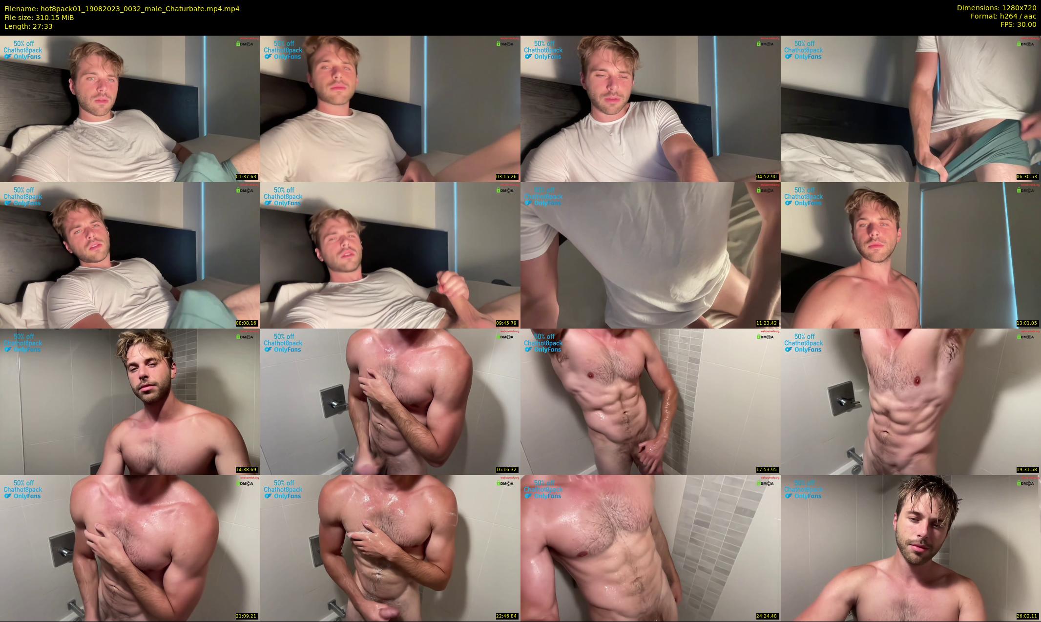 hot8pack01 — 28 minute Chaturbate male cam show recording, 720p, Aug 19, 2023