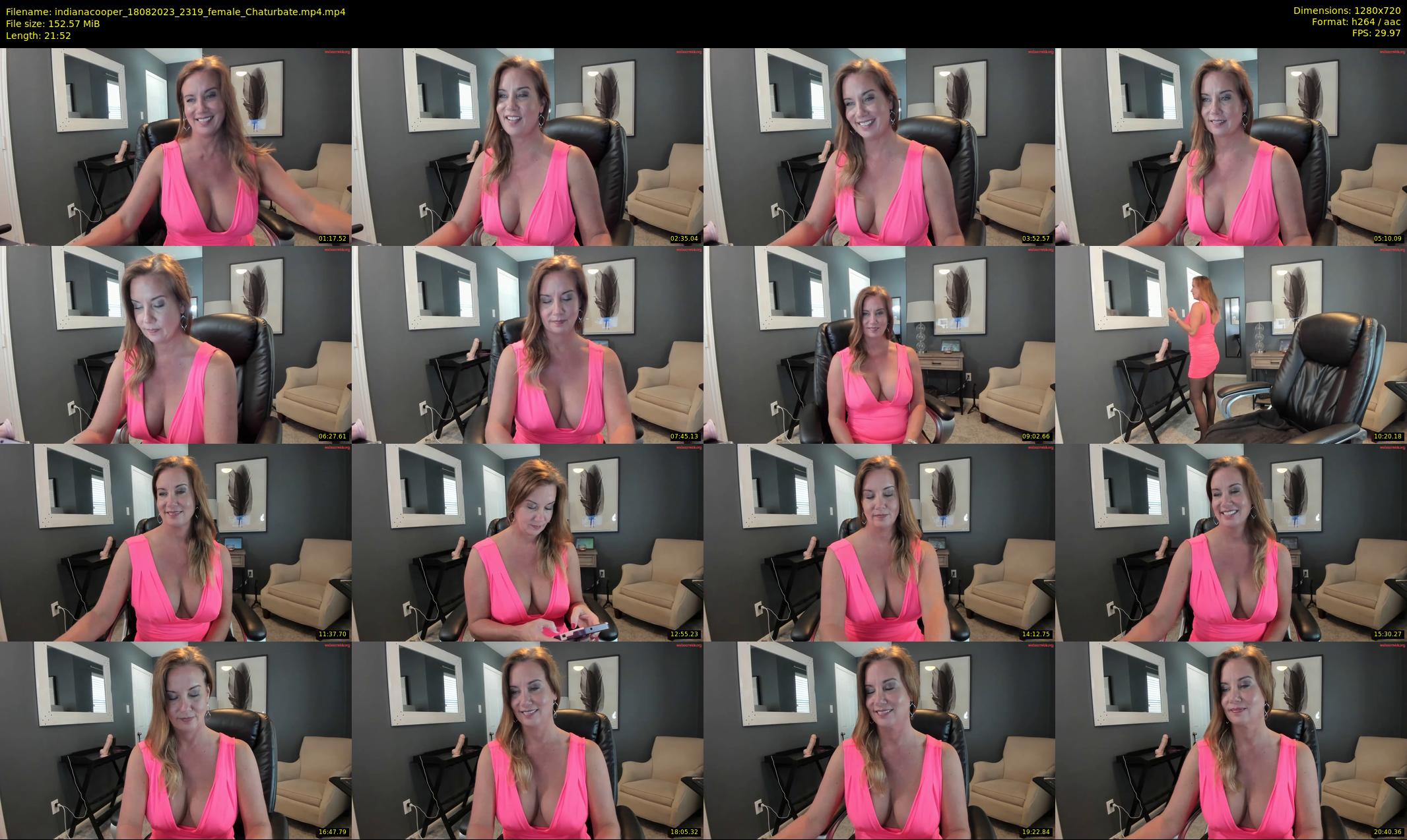 indianacooper — 22 minute Chaturbate female cam show recording, 720p, Aug 18, 2023