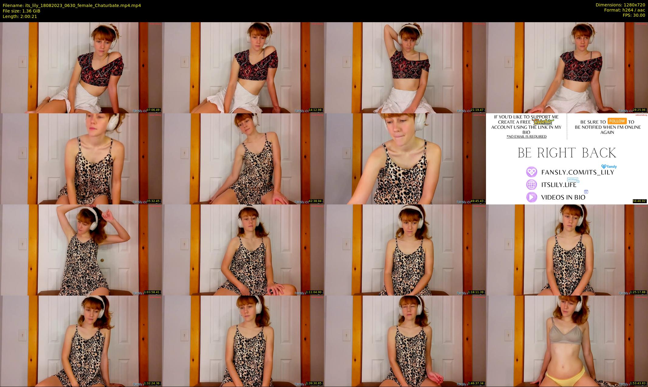 its_lily — 121 minute Chaturbate female cam show recording, 720p, Aug 18, 2023