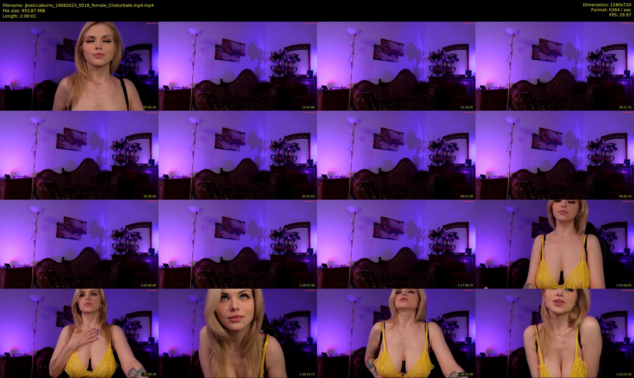 jessiccaburns — 121 minute Chaturbate female cam show recording, 720p, Aug 19, 2023