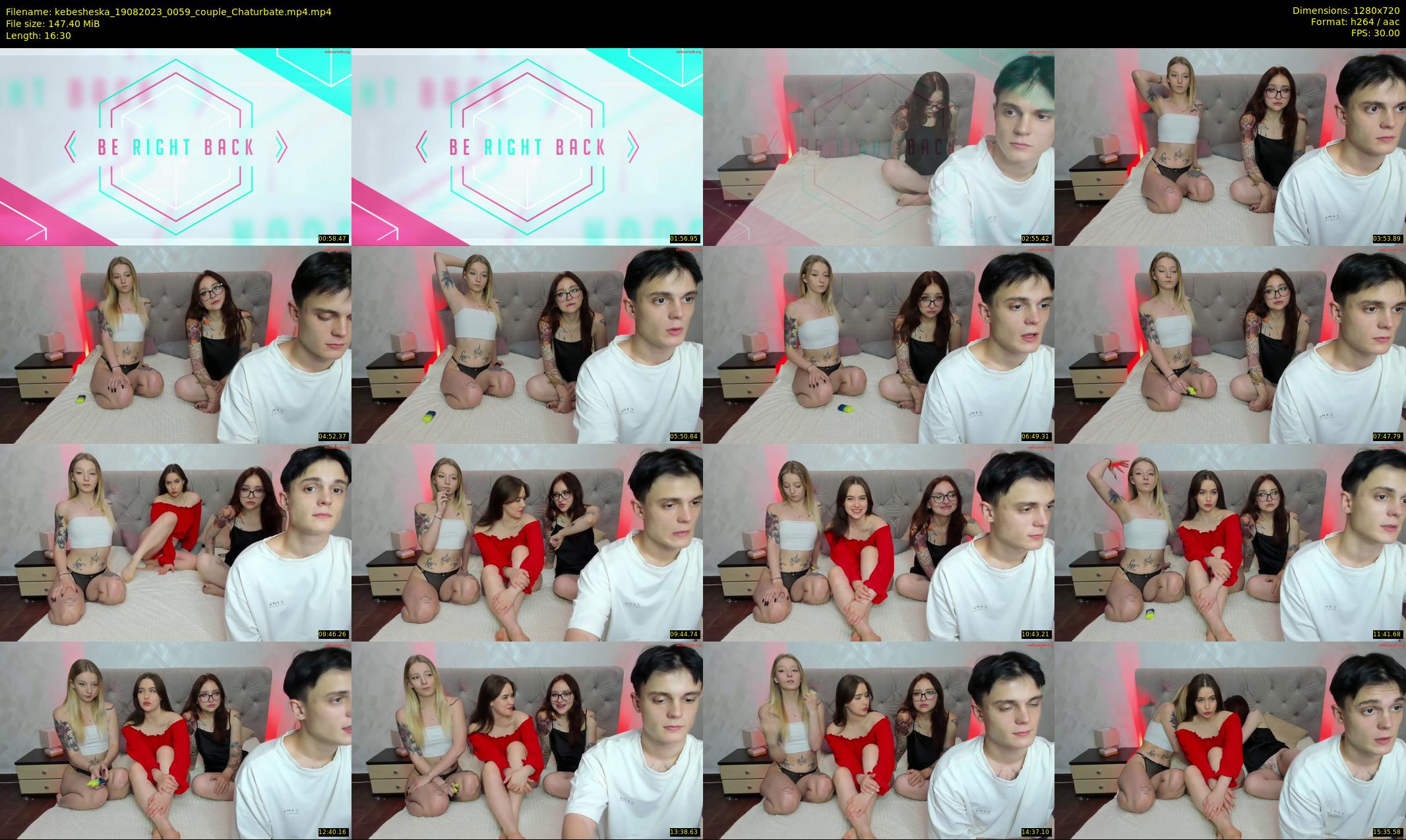 kebesheska — 17 minute Chaturbate couple cam show recording, 720p, Aug 19, 2023