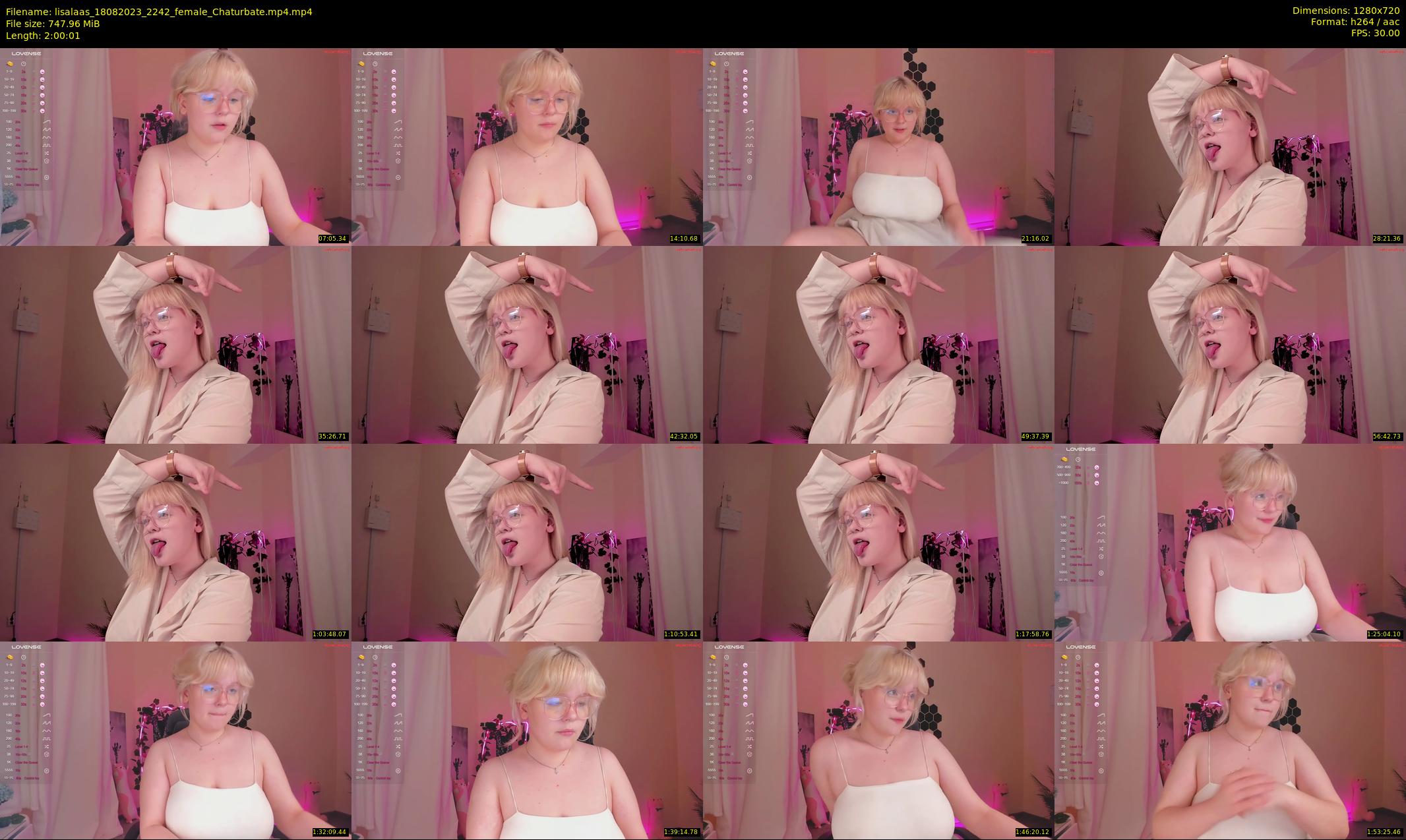 lisalaas — 121 minute Chaturbate female cam show recording, 720p, Aug 18, 2023