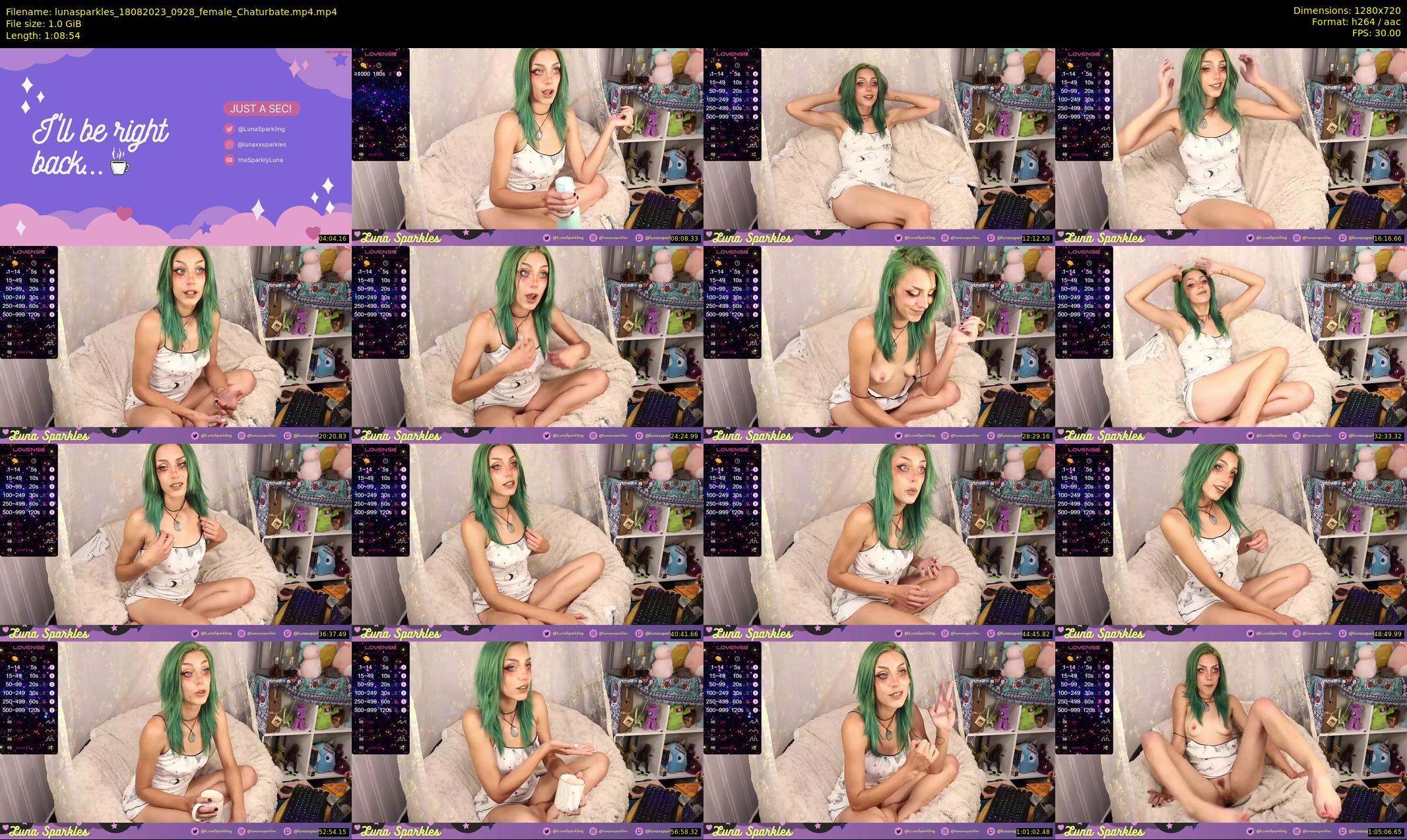 lunasparkles — 69 minute Chaturbate female cam show recording, 720p, Aug 18, 2023
