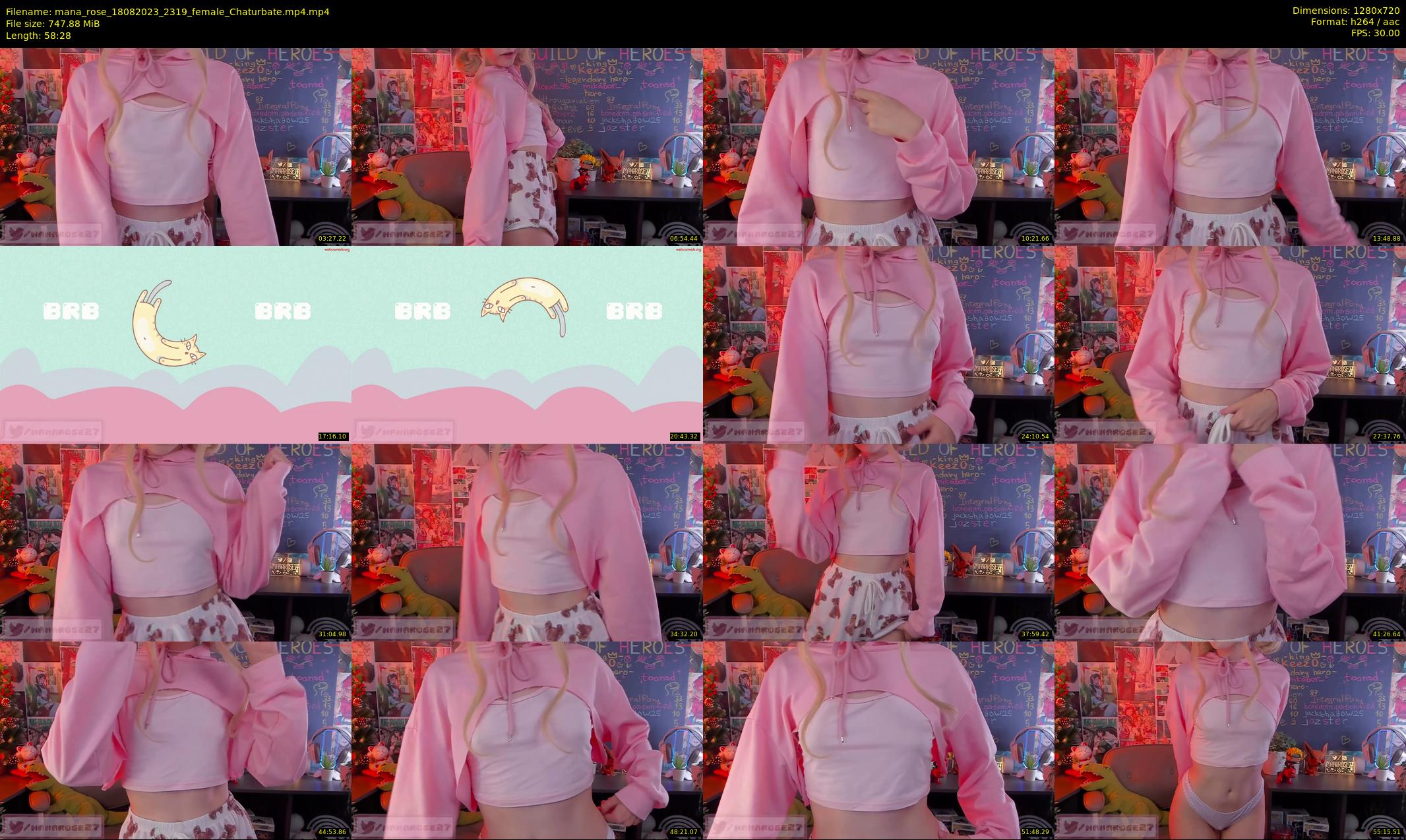 mana_rose — 59 minute Chaturbate female cam show recording, 720p, Aug 18, 2023