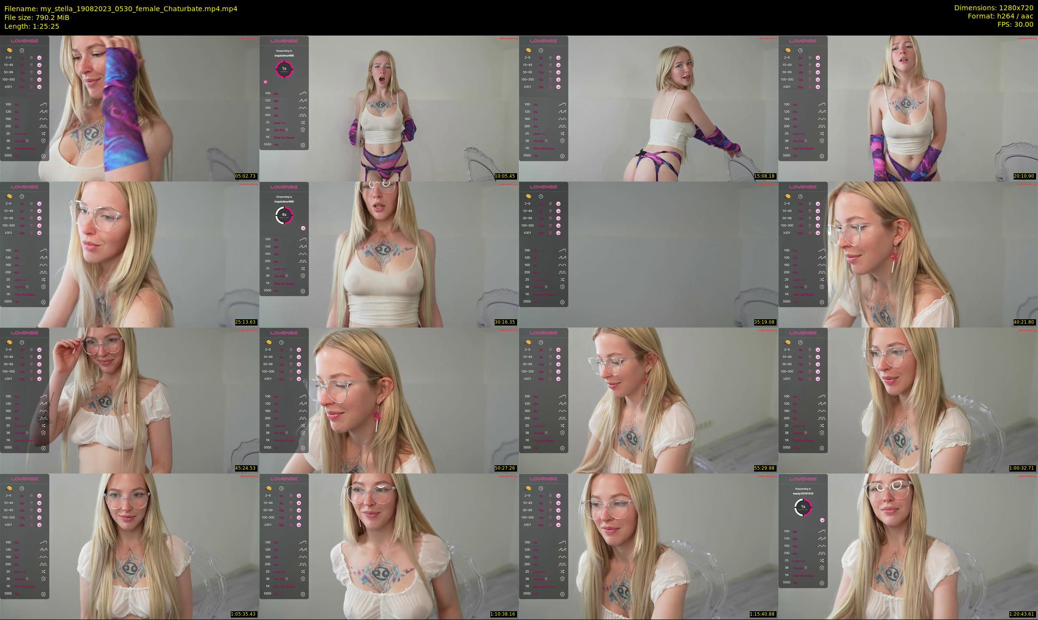 my_stella — 86 minute Chaturbate female cam show recording, 720p, Aug 19, 2023