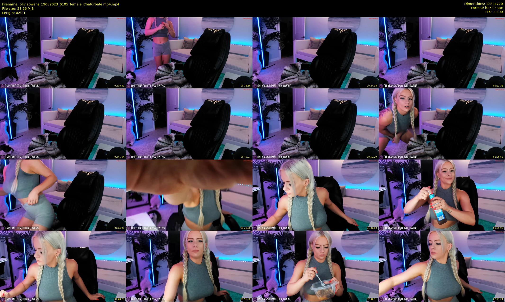 oliviaowens — 3 minute Chaturbate female cam show recording, 720p, Aug 19, 2023