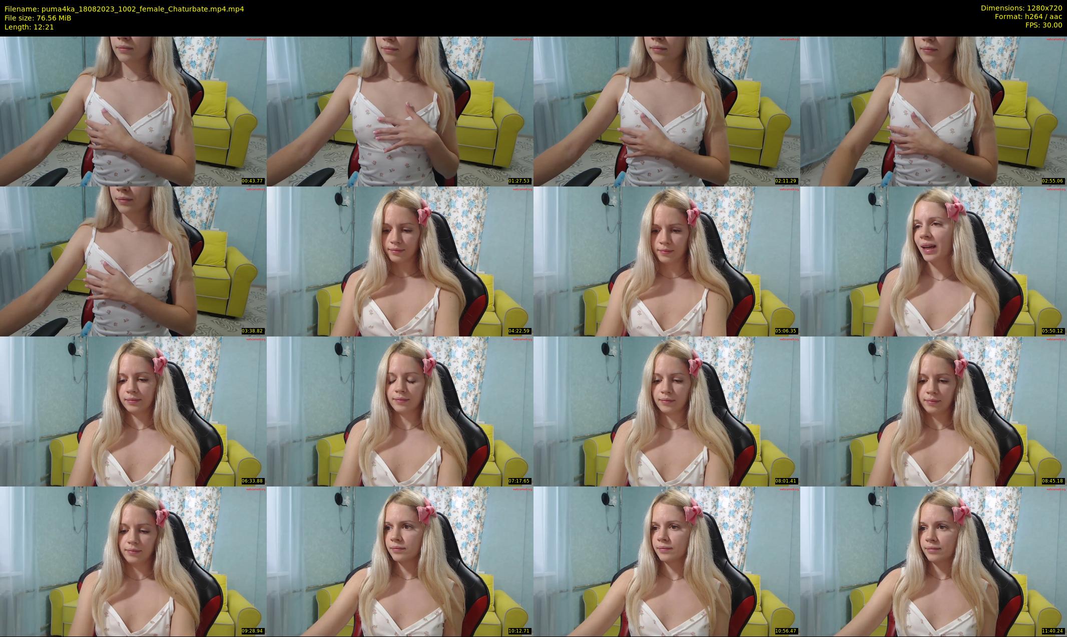 puma4ka — 13 minute Chaturbate female cam show recording, 720p, Aug 18, 2023