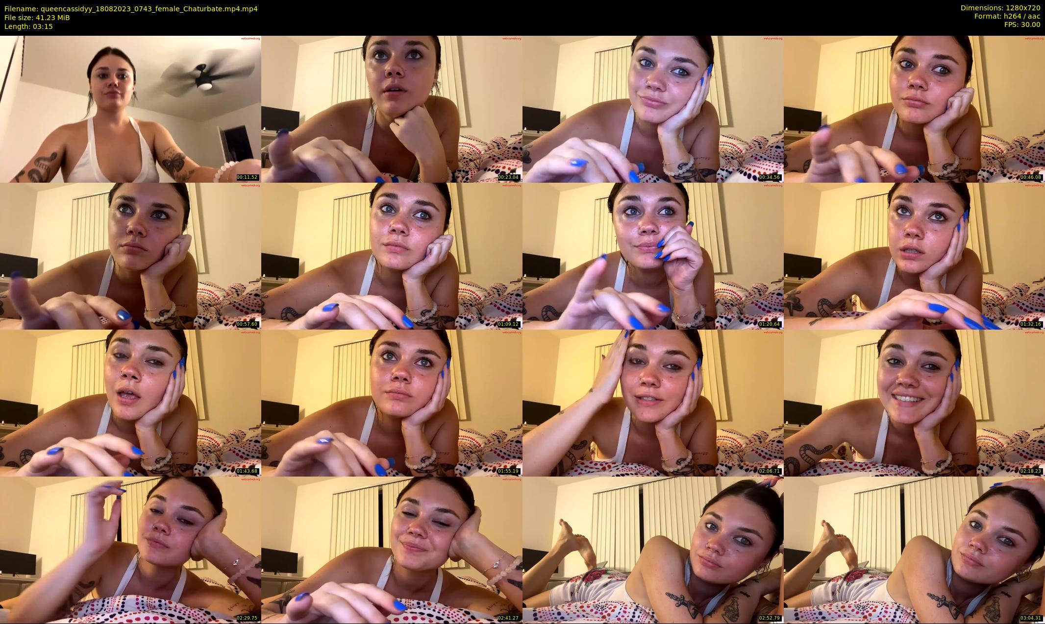 queencassidyy — 4 minute Chaturbate female cam show recording, 720p, Aug 18, 2023