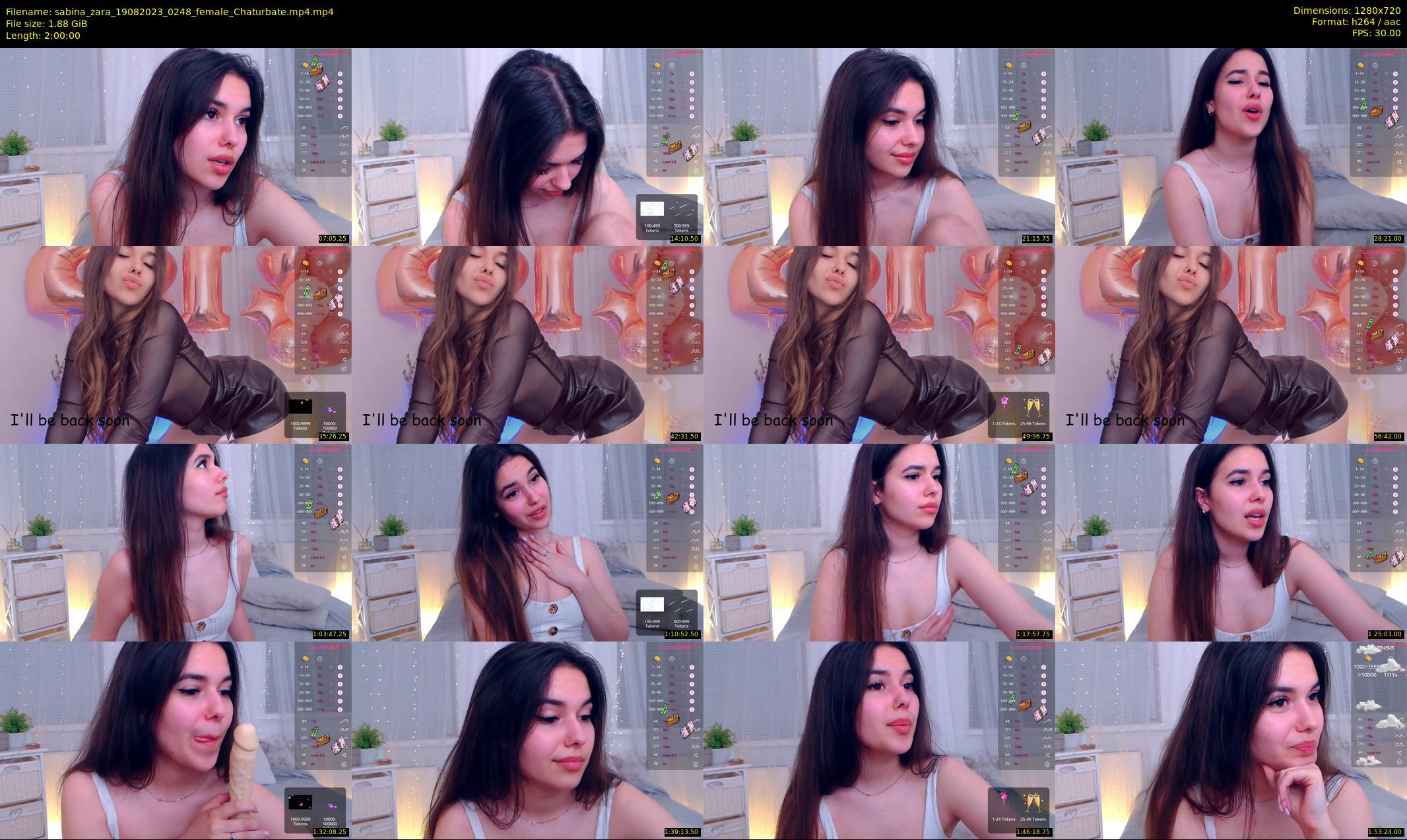 sabina_zara — 120 minute Chaturbate female cam show recording, 720p, Aug 19, 2023