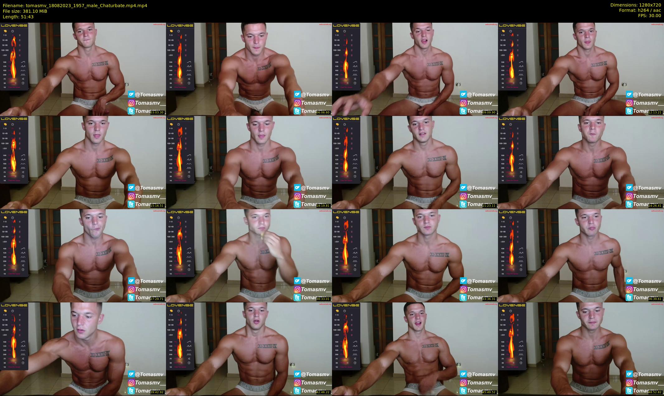 tomasmv — 52 minute Chaturbate male cam show recording, 720p, Aug 18, 2023