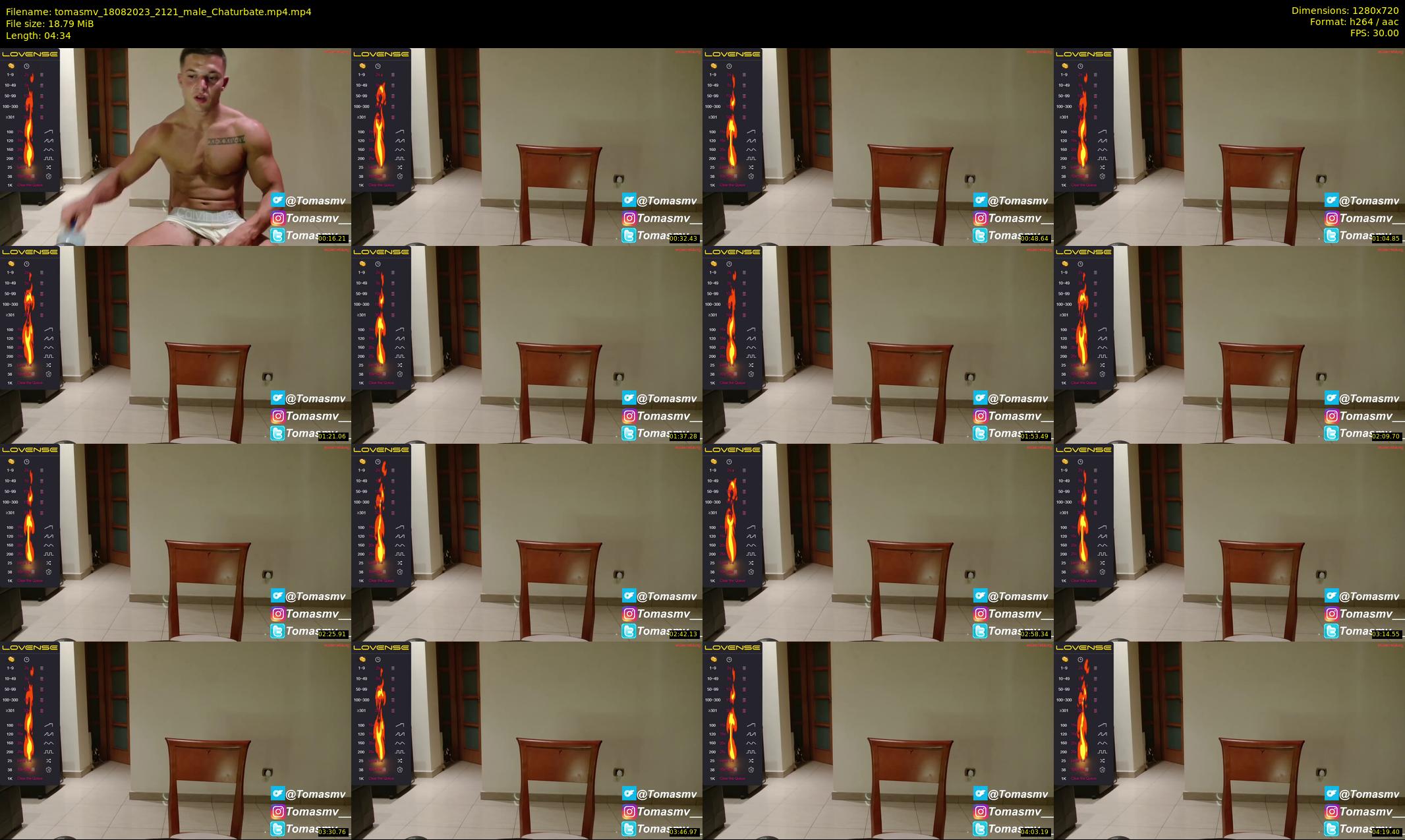 tomasmv — 5 minute Chaturbate male cam show recording, 720p, Aug 18, 2023