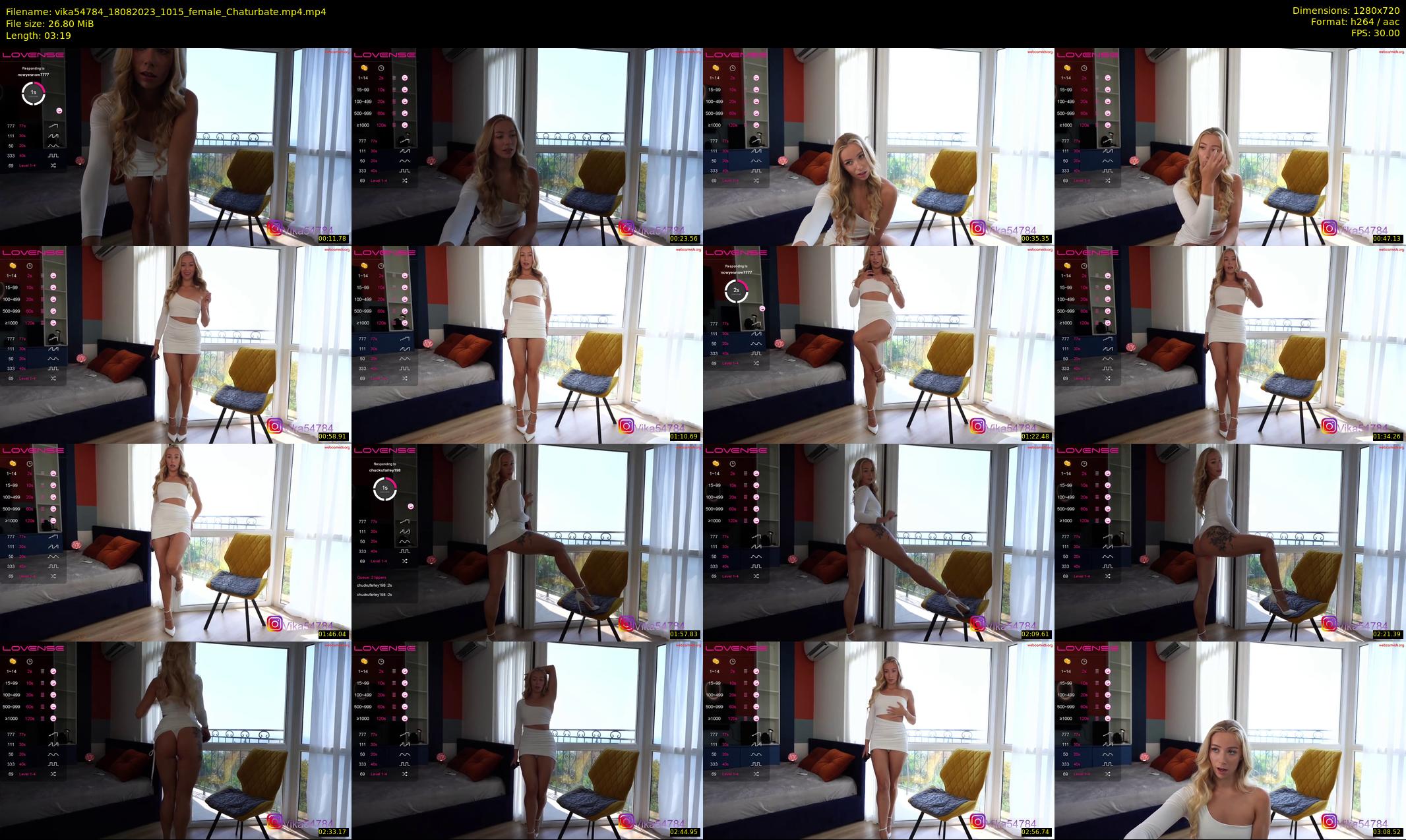 vika54784 — 4 minute Chaturbate female cam show recording, 720p, Aug 18, 2023