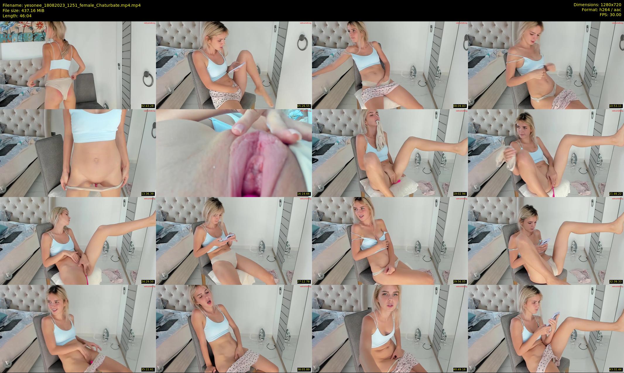 yesonee — 47 minute Chaturbate female cam show recording, 720p, Aug 18, 2023