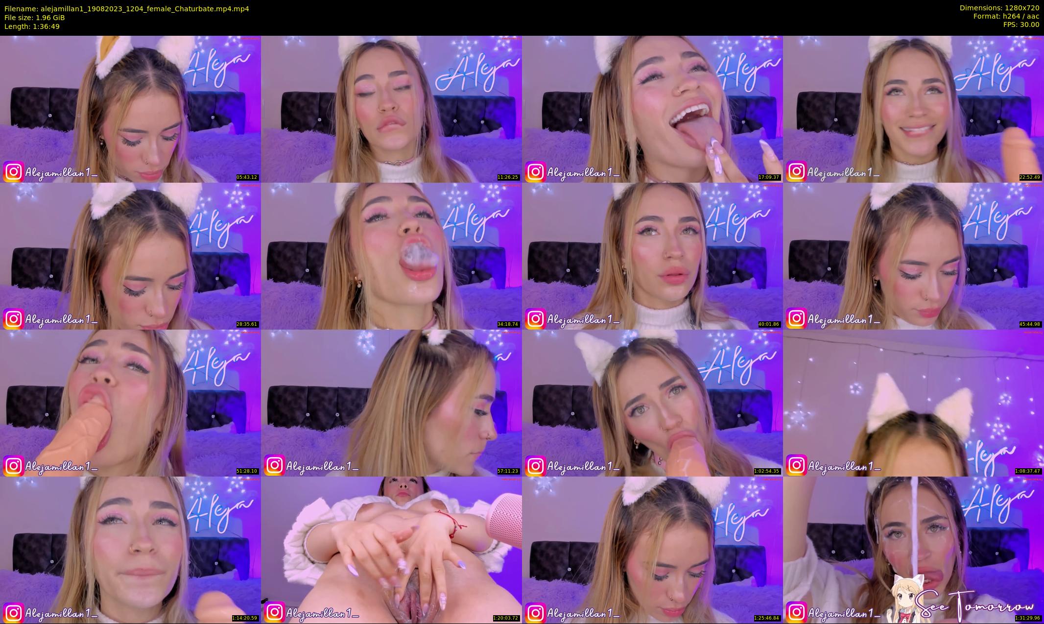 alejamillan1 — 97 minute Chaturbate female cam show recording, 720p, Aug 19, 2023