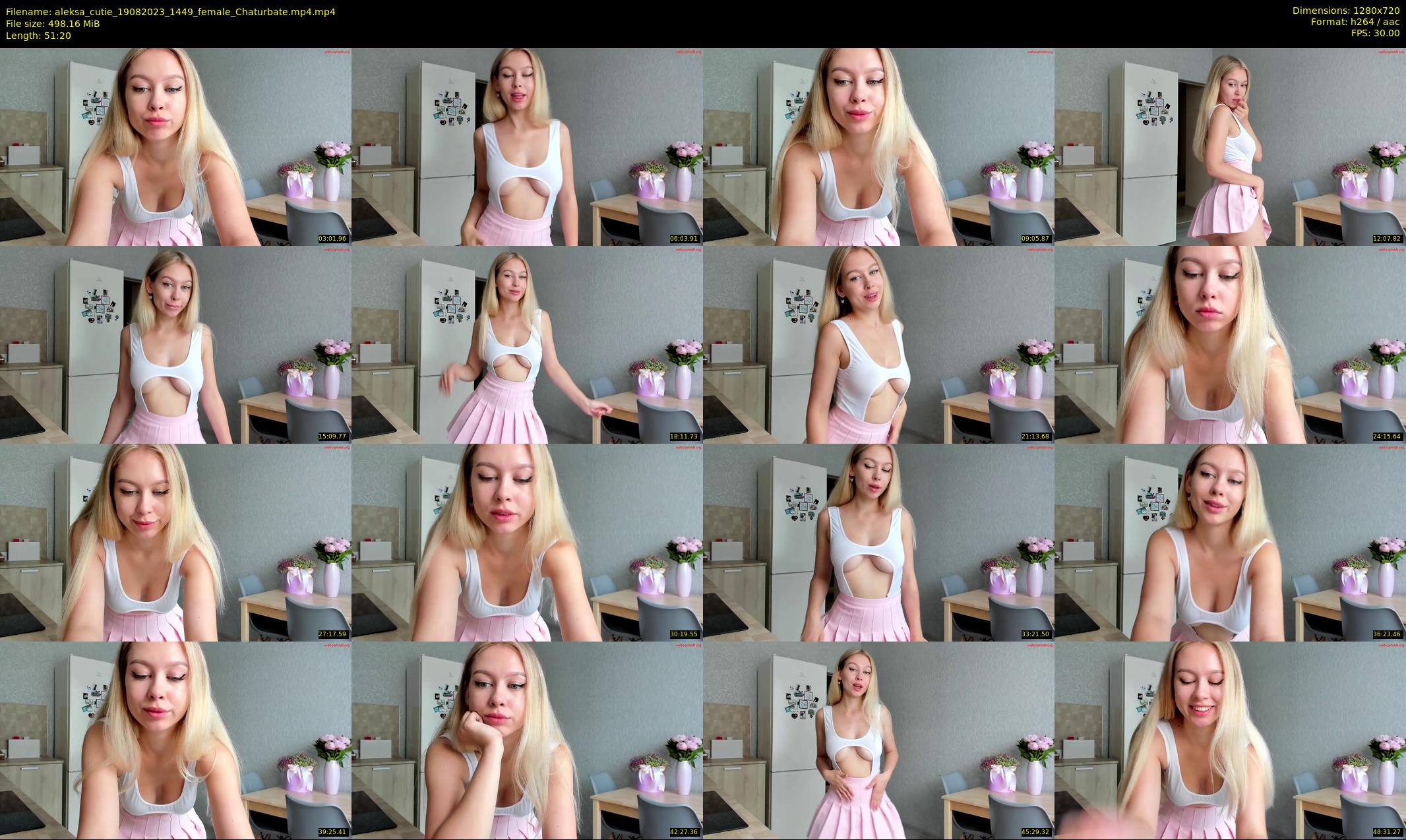 aleksa_cutie — 52 minute Chaturbate female cam show recording, 720p, Aug 19, 2023