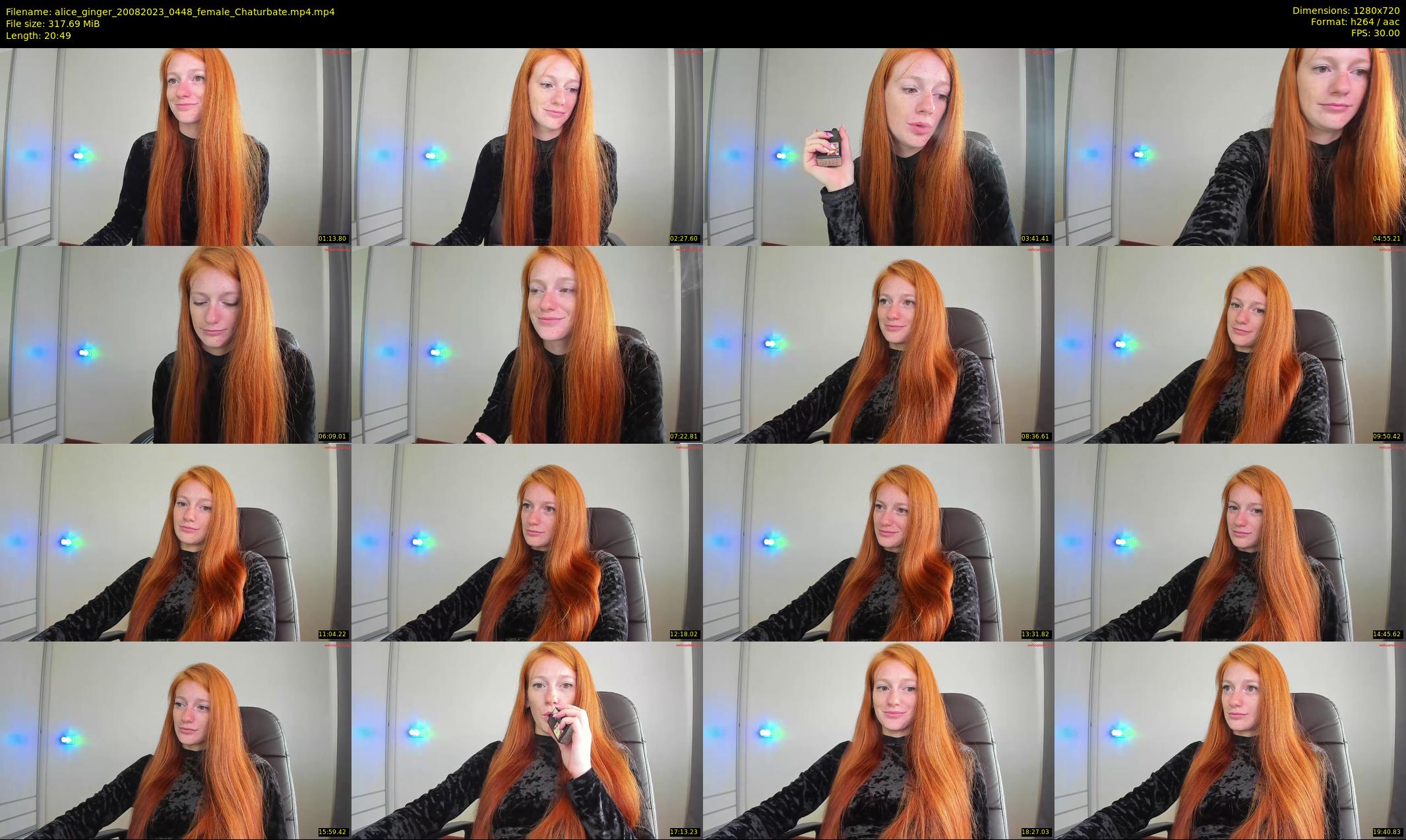 alice_ginger — 21 minute Chaturbate female cam show recording, 720p, Aug 20, 2023