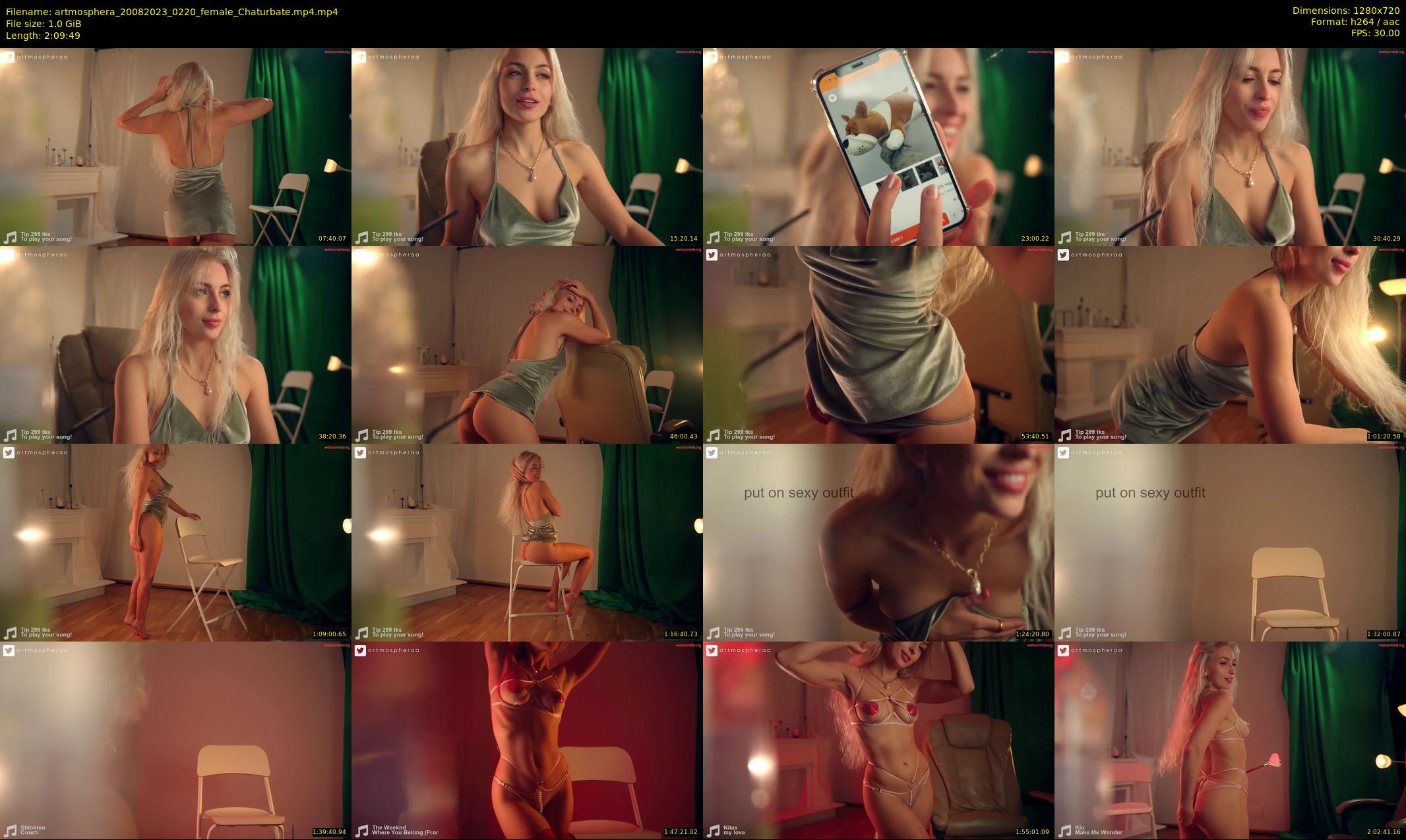artmosphera — 130 minute Chaturbate female cam show recording, 720p, Aug 20, 2023