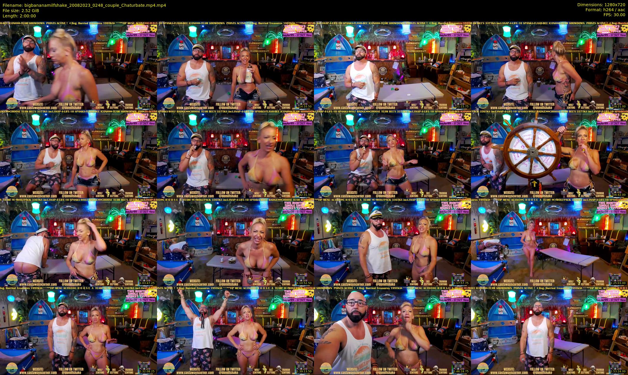 bigbananamilfshake — 120 minute Chaturbate couple cam show recording, 720p, Aug 20, 2023