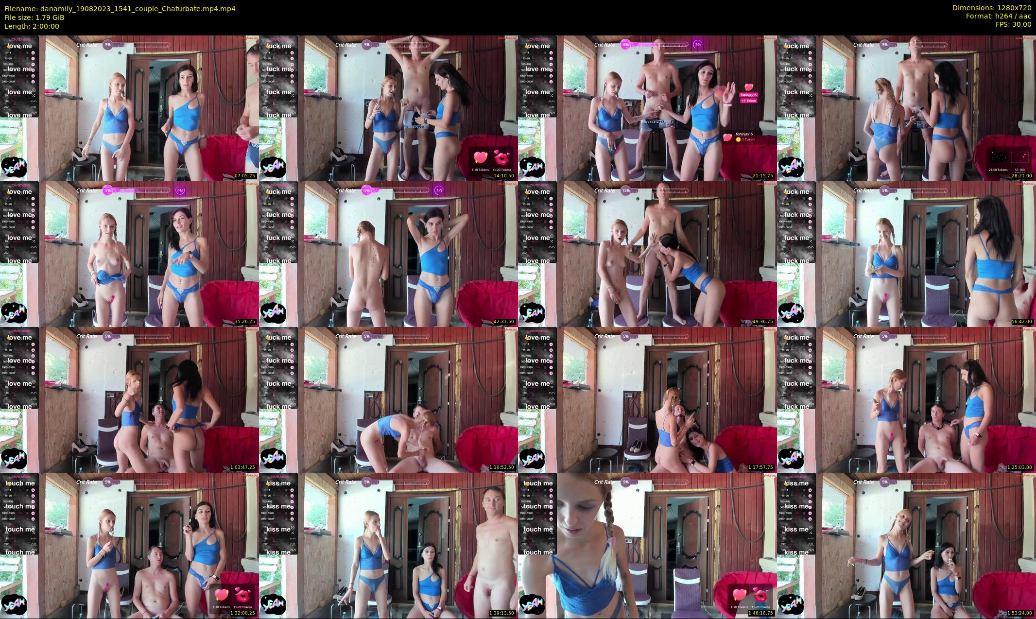 danamily — 120 minute Chaturbate female cam show recording, 720p, Aug 19, 2023