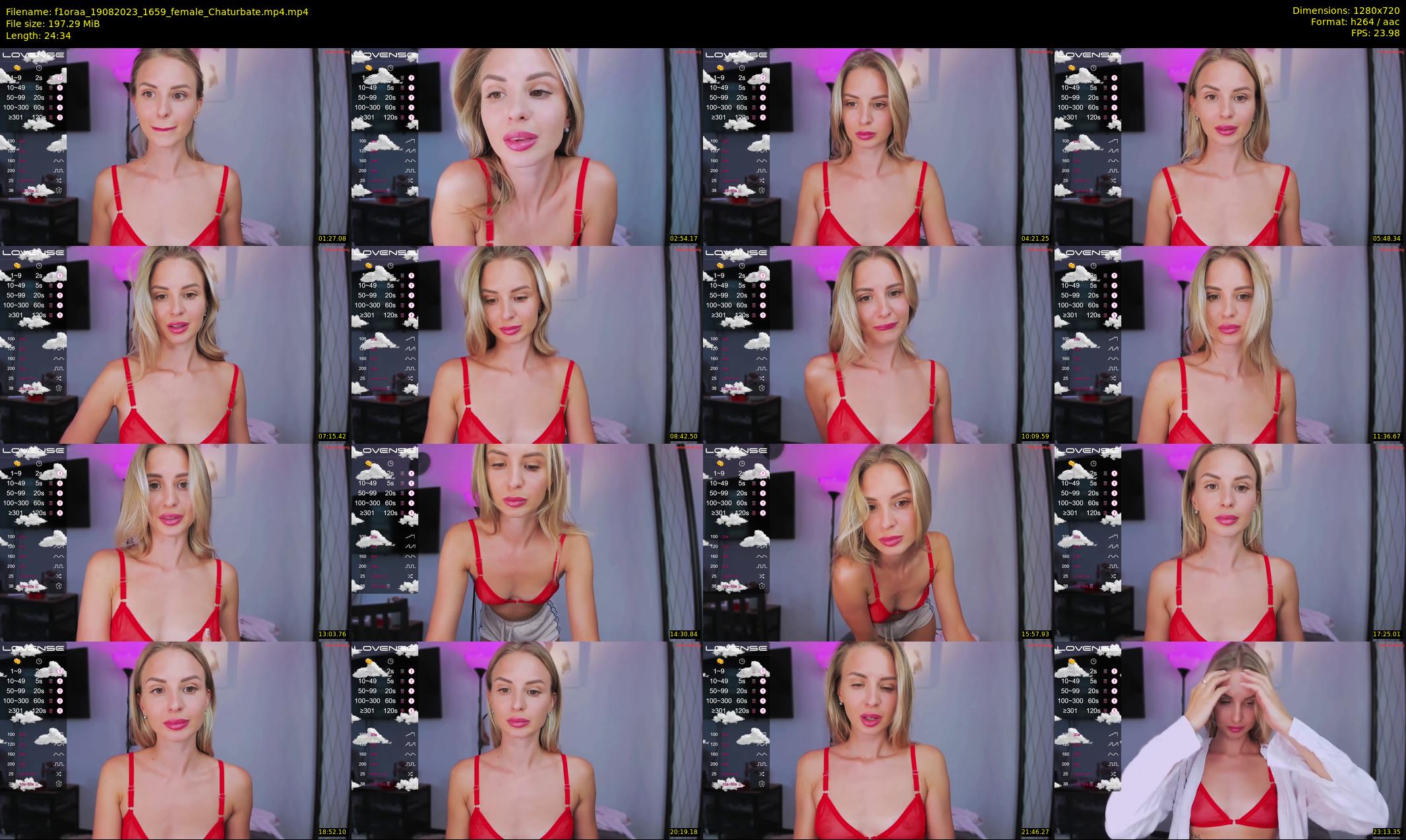 f1oraa — 25 minute Chaturbate female cam show recording, 720p, Aug 19, 2023