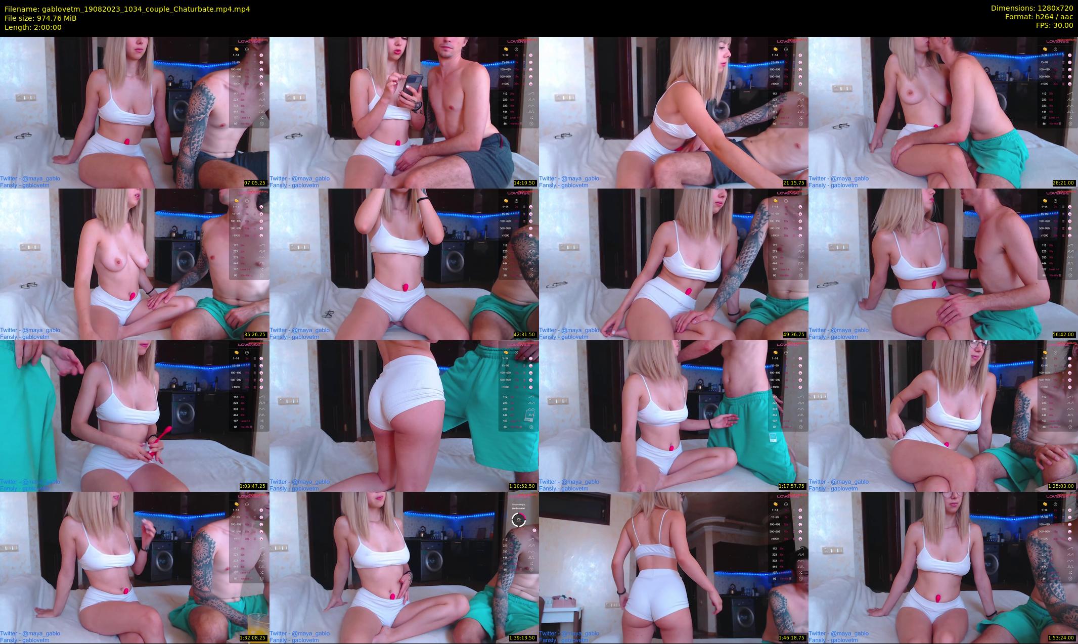 gablovetm — 120 minute Chaturbate couple cam show recording, 720p, Aug 19, 2023
