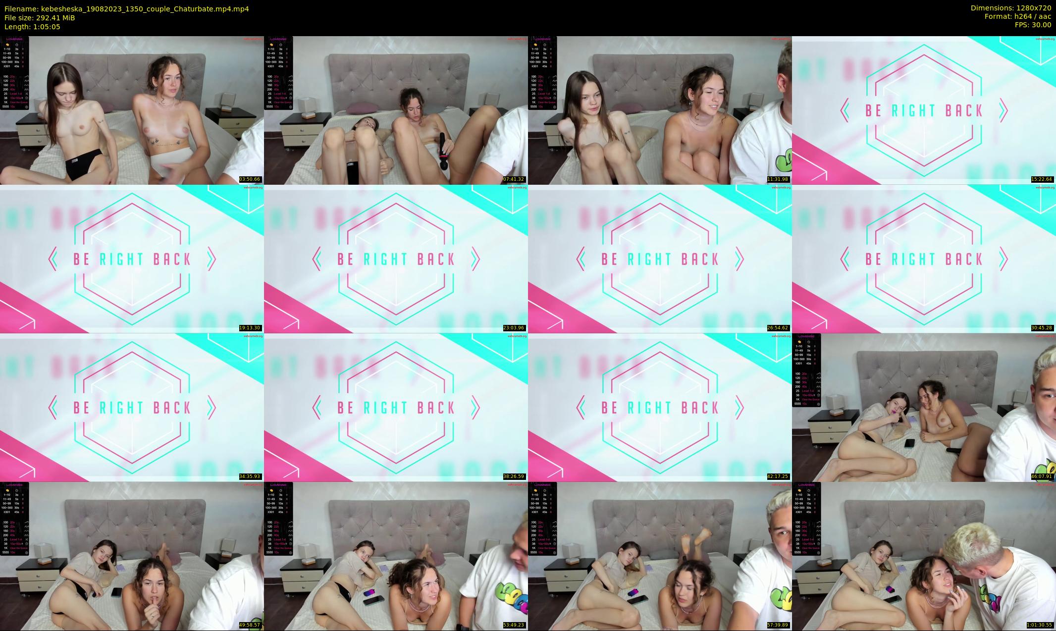kebesheska — 66 minute Chaturbate couple cam show recording, 720p, Aug 19, 2023