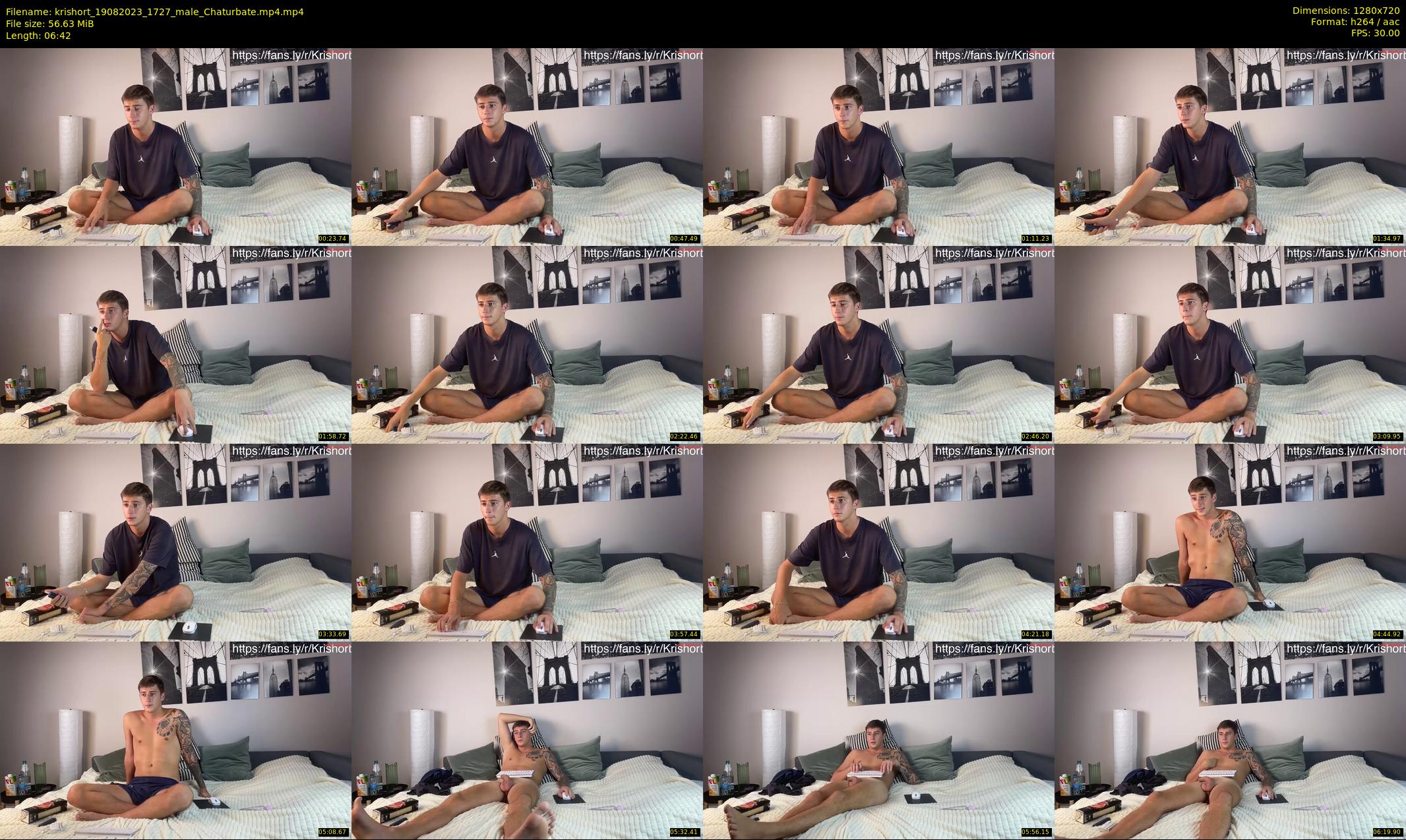 krishort — 7 minute Chaturbate male cam show recording, 720p, Aug 19, 2023
