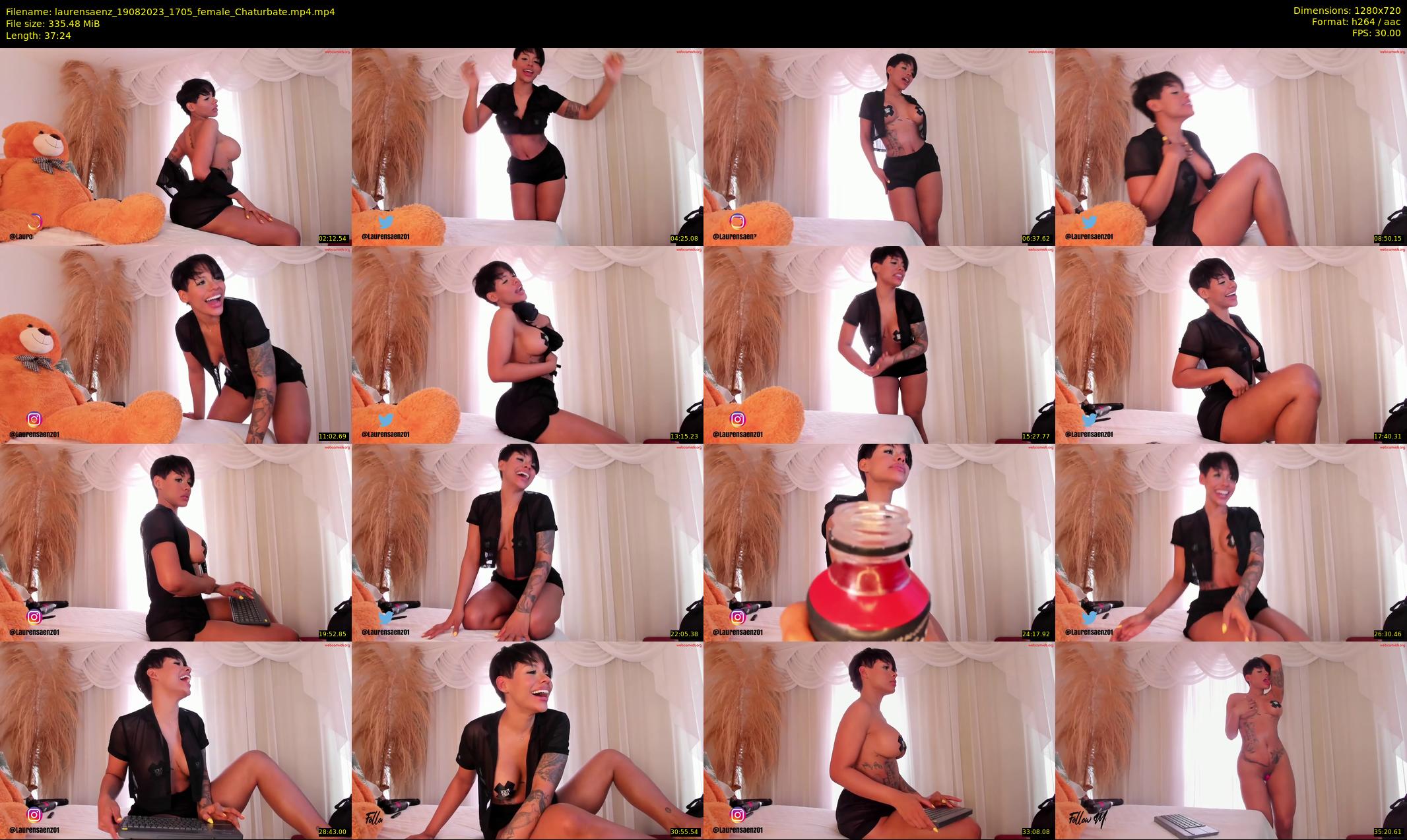 laurensaenz — 38 minute Chaturbate female cam show recording, 720p, Aug 19, 2023