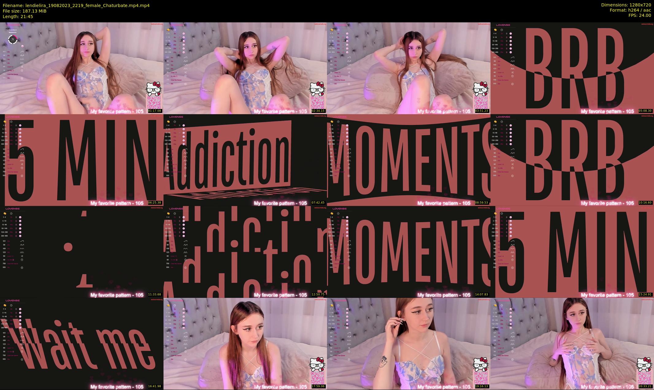lendielira — 22 minute Chaturbate female cam show recording, 720p, Aug 19, 2023
