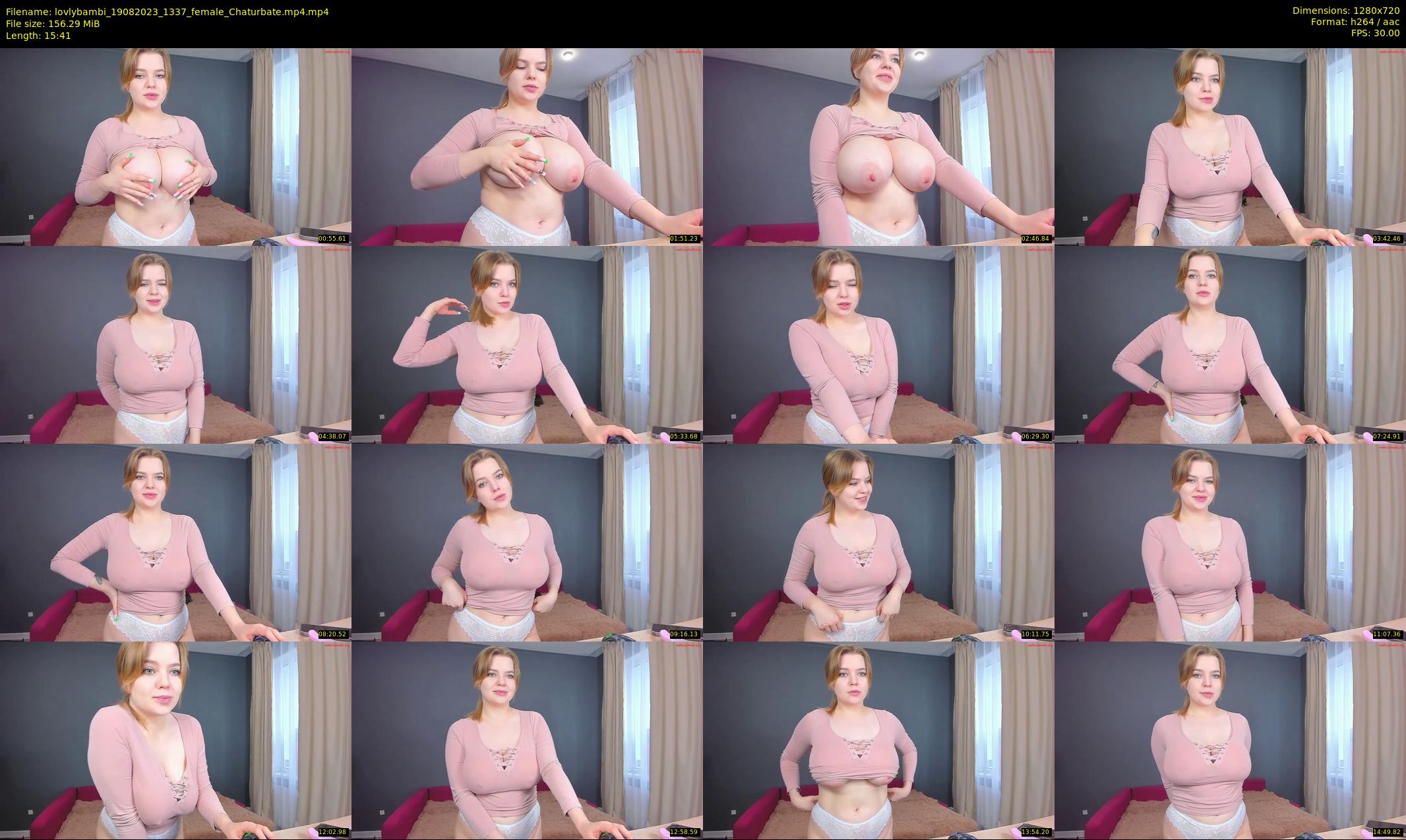 lovlybambi — 16 minute Chaturbate female cam show recording, 720p, Aug 19, 2023