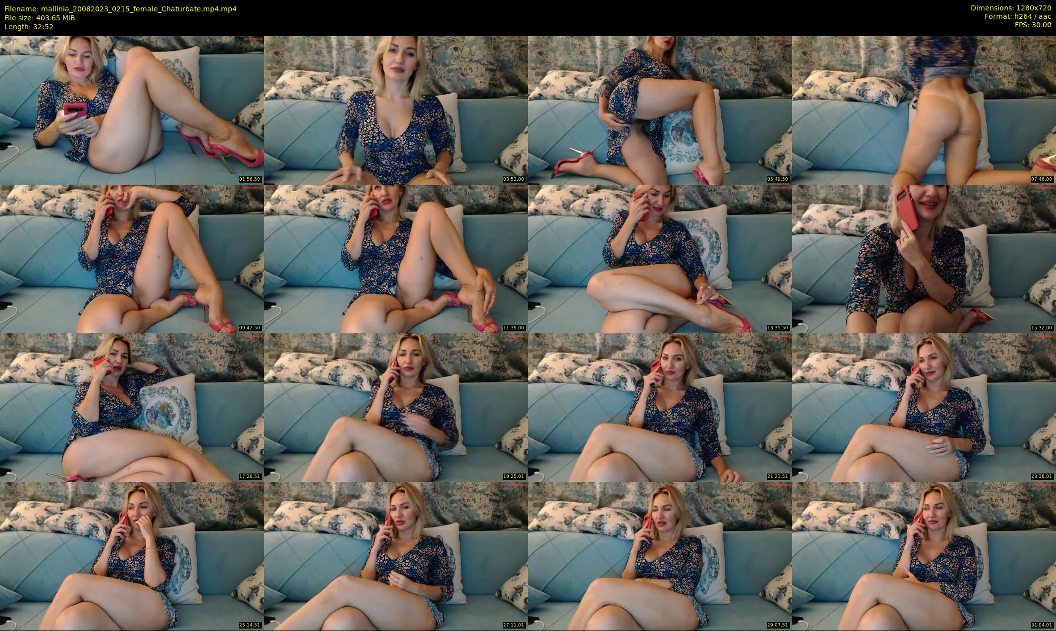 mallinia — 33 minute Chaturbate female cam show recording, 720p, Aug 20, 2023