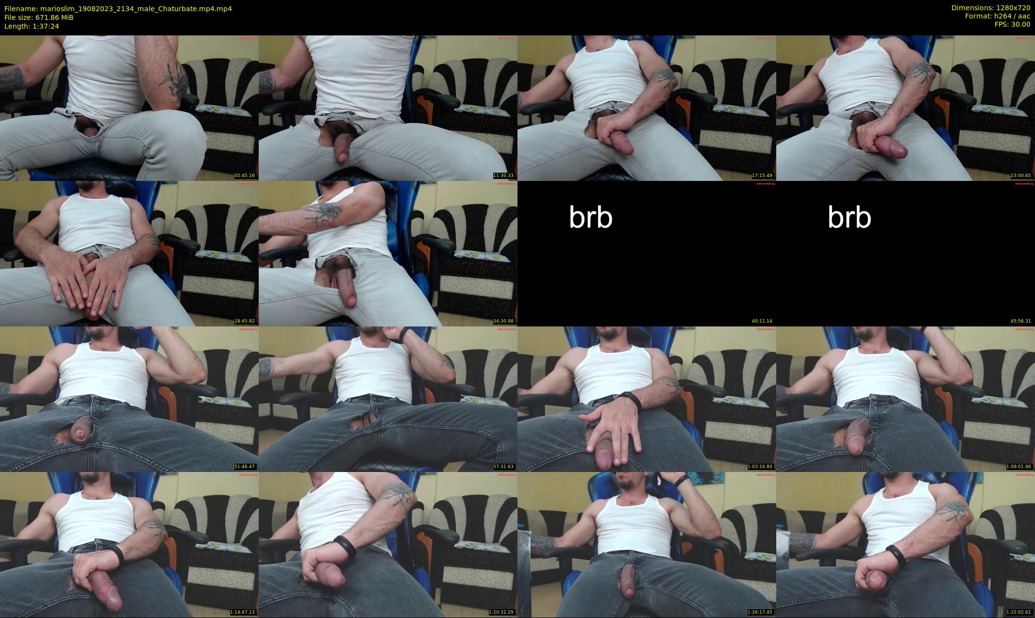 marioslim — 98 minute Chaturbate male cam show recording, 720p, Aug 19, 2023