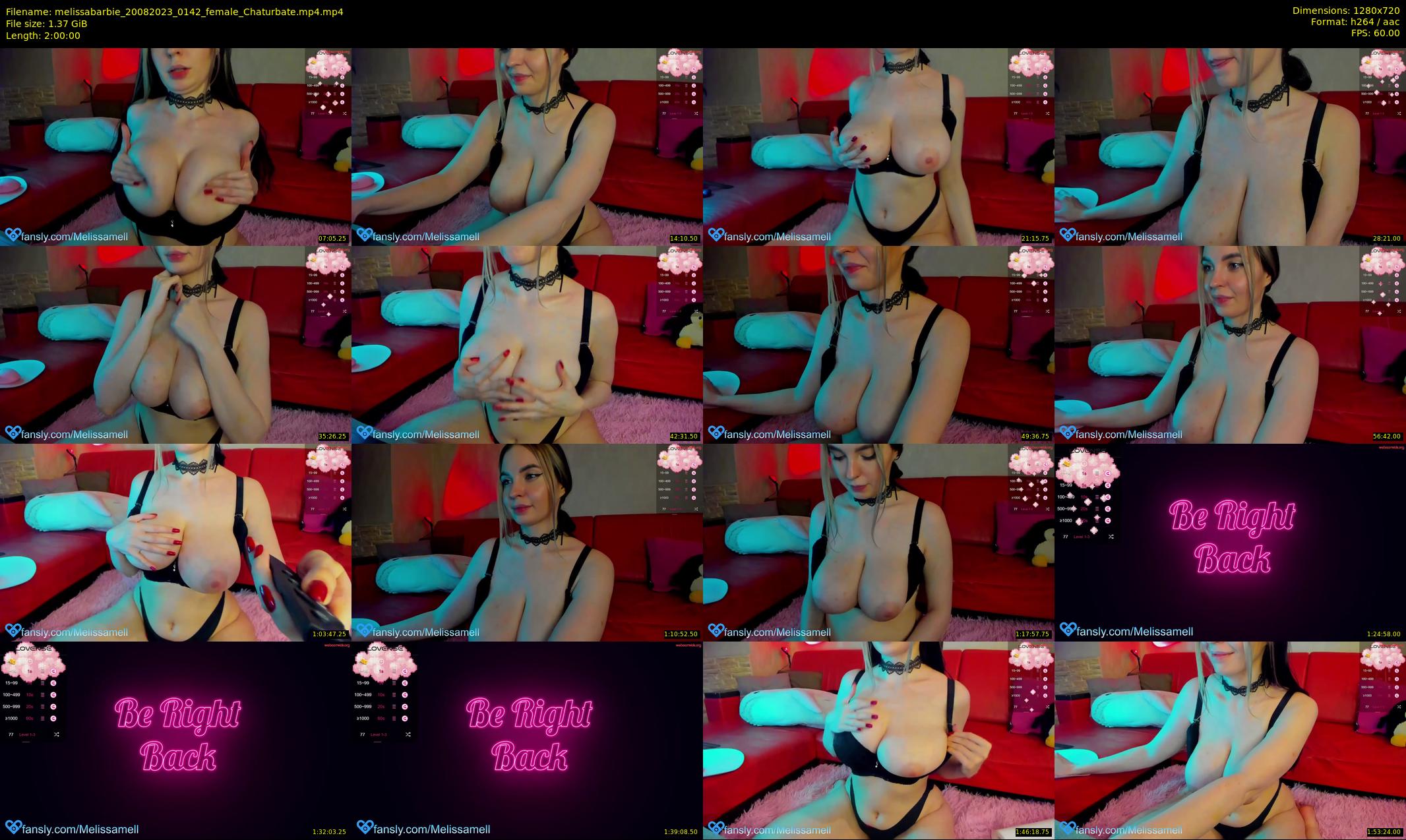 melissabarbie — 120 minute Chaturbate couple cam show recording, 720p, Aug 20, 2023