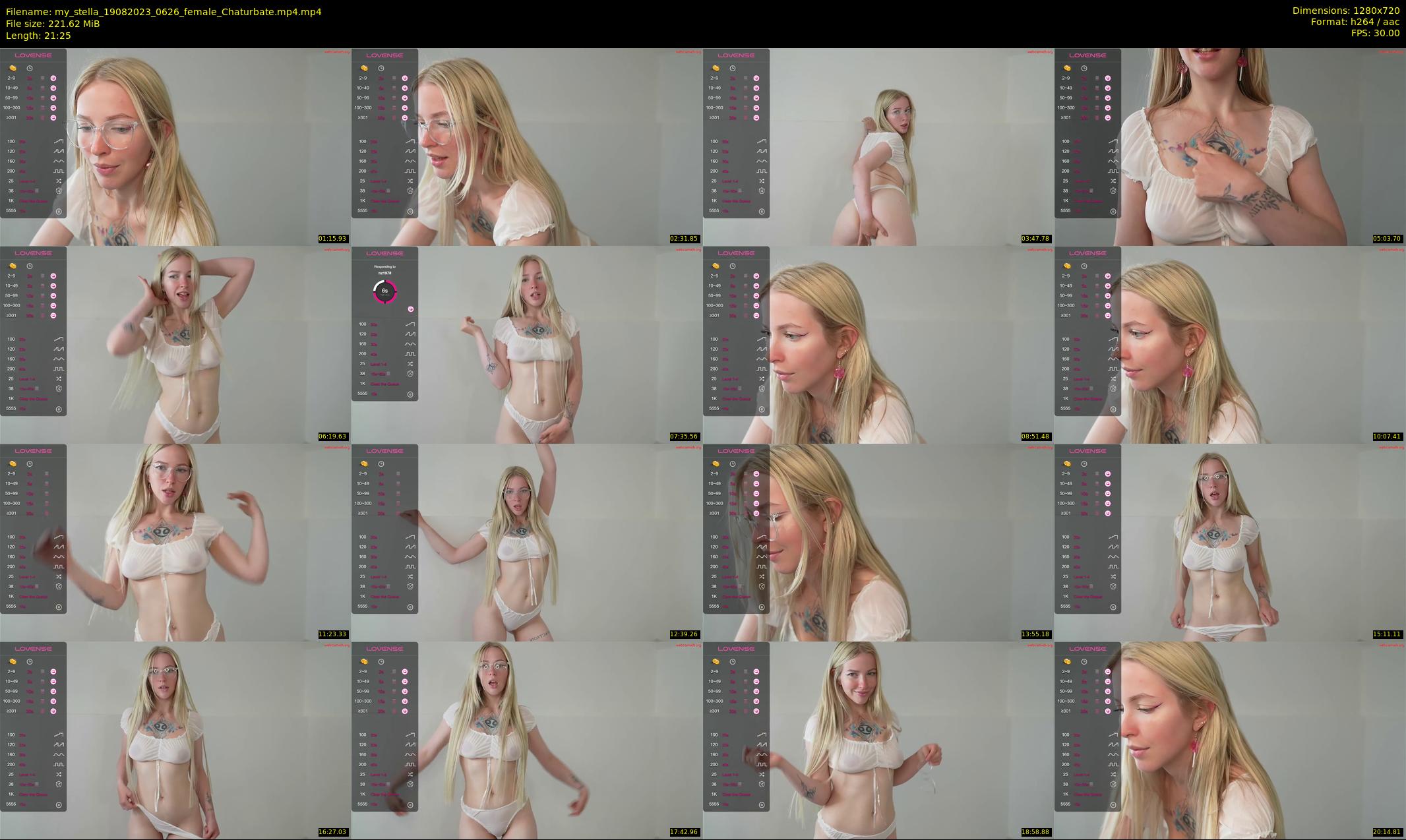 my_stella — 22 minute Chaturbate female cam show recording, 720p, Aug 19, 2023