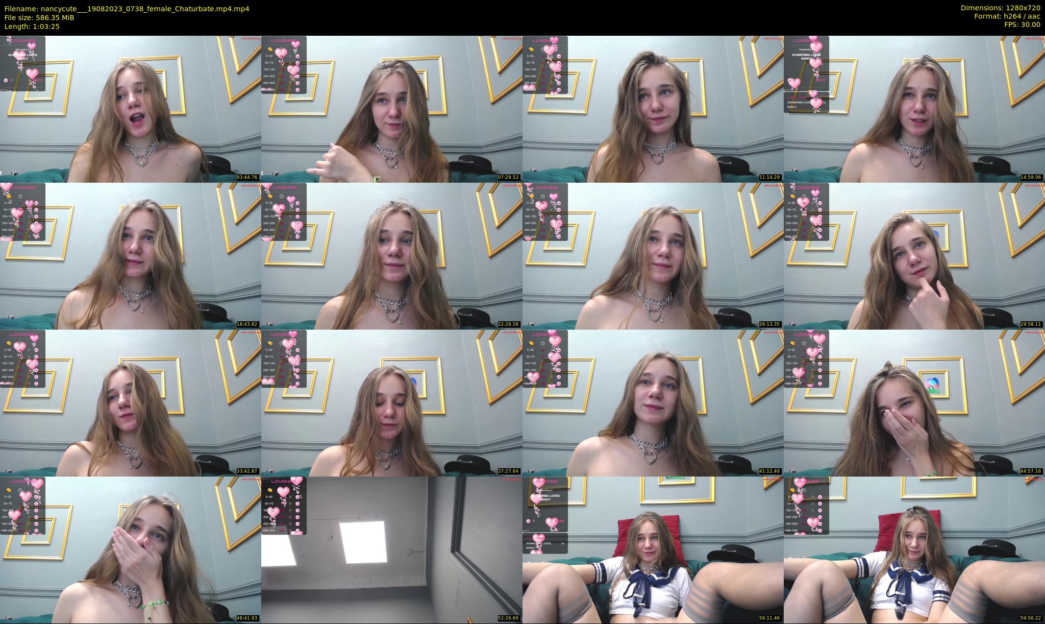 nancycute__ — 64 minute Chaturbate female cam show recording, 720p, Aug 19, 2023