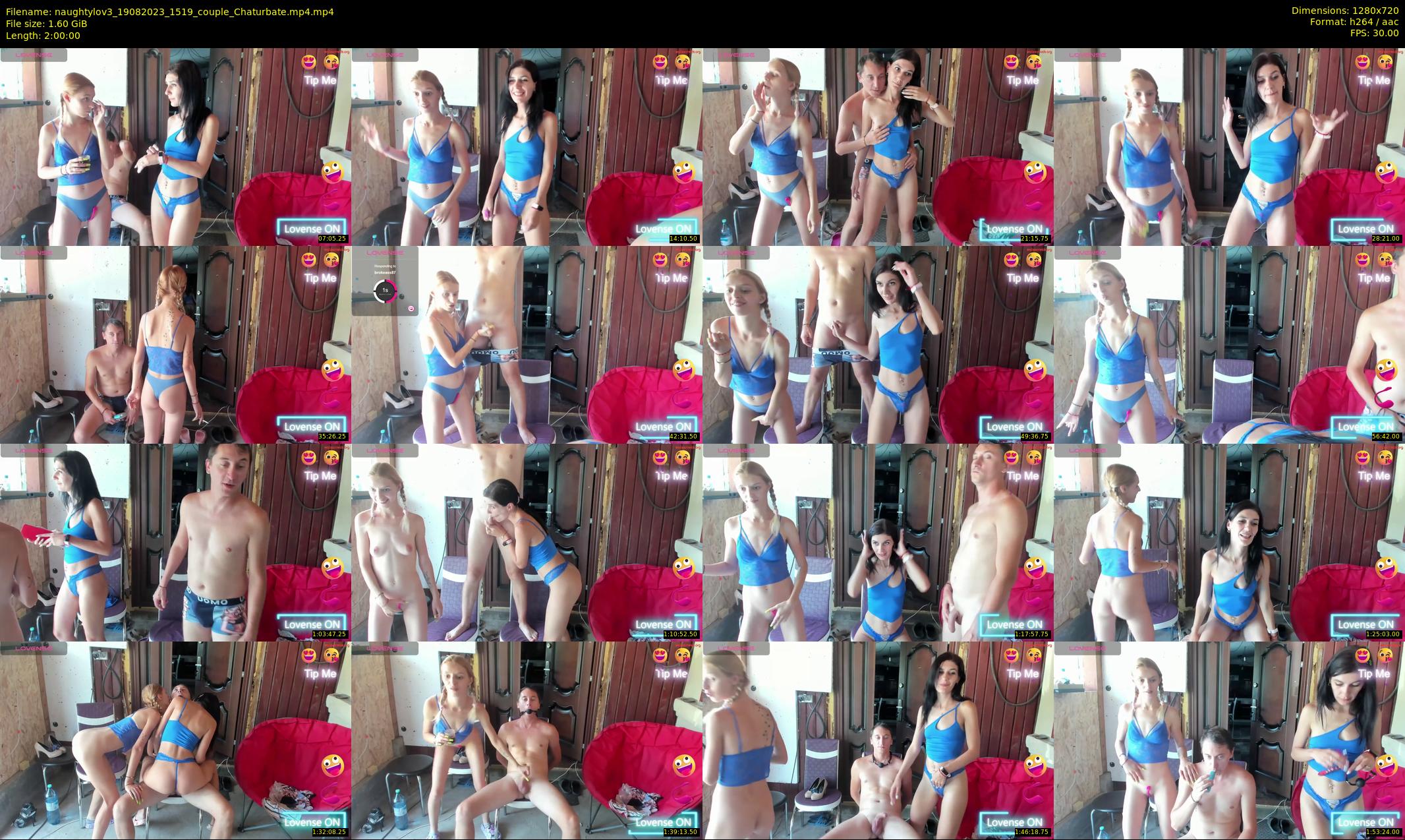 naughtylov3 — 120 minute Chaturbate couple cam show recording, 720p, Aug 19, 2023