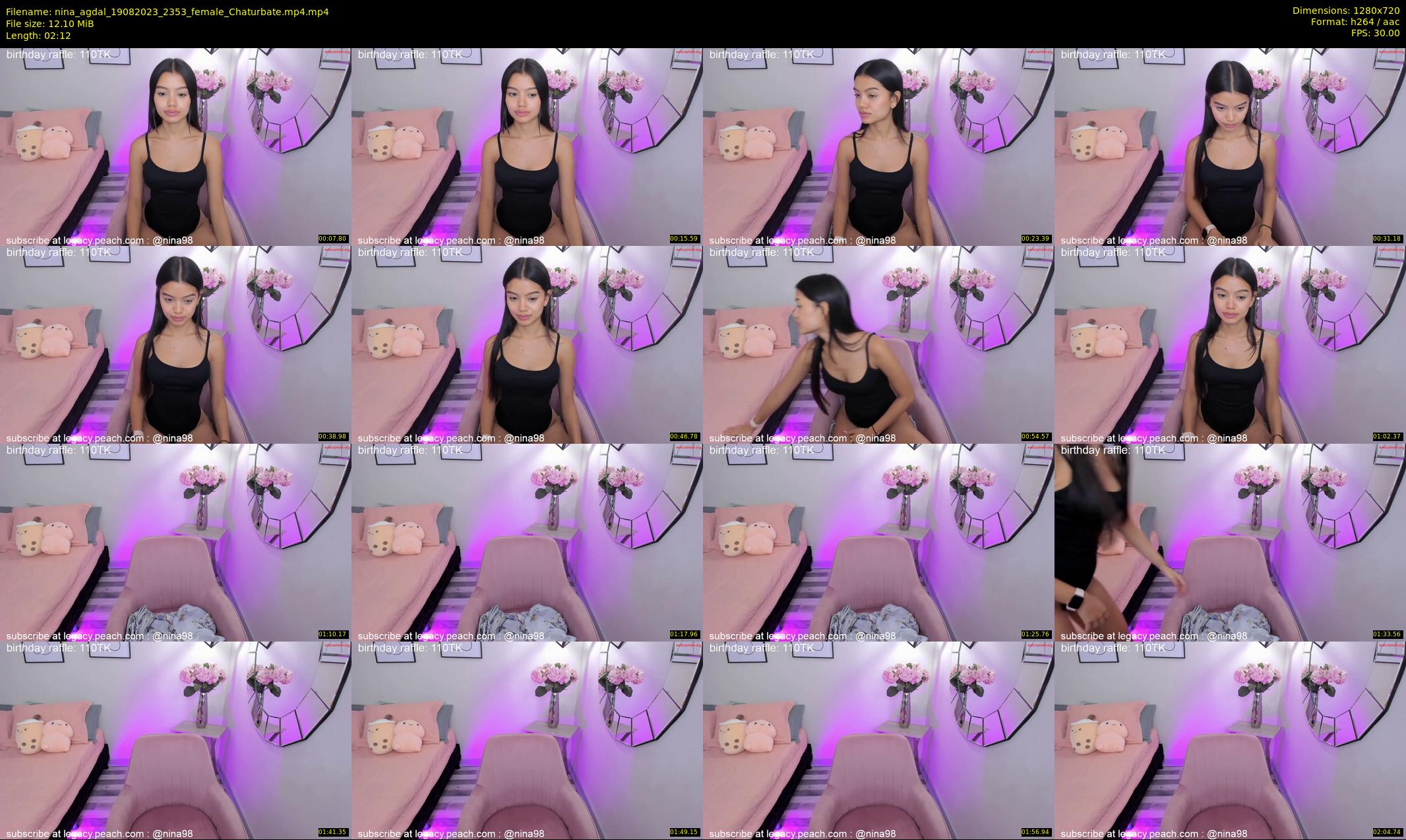 nina_agdal — 3 minute Chaturbate female cam show recording, 720p, Aug 19, 2023