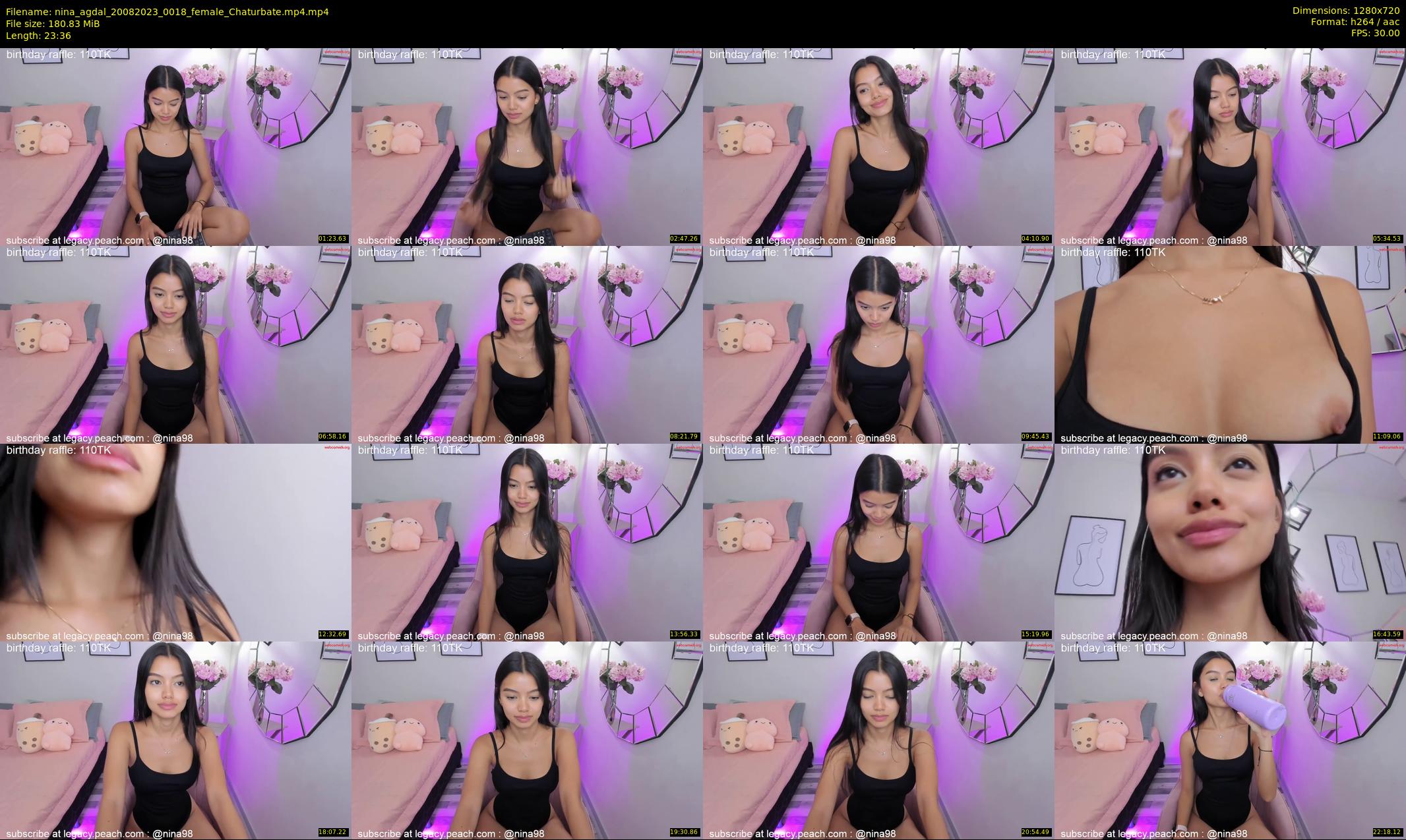 nina_agdal — 24 minute Chaturbate female cam show recording, 720p, Aug 20, 2023