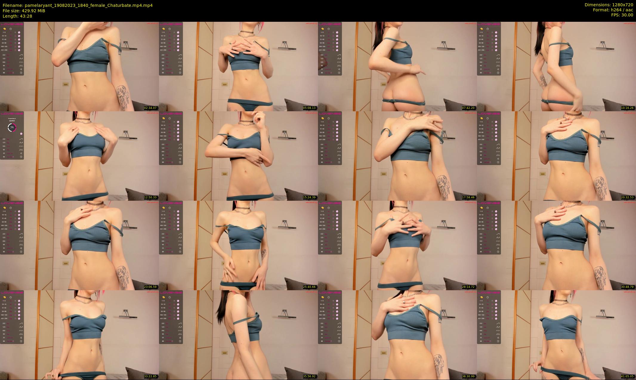 pamelaryant — 44 minute Chaturbate female cam show recording, 720p, Aug 19, 2023