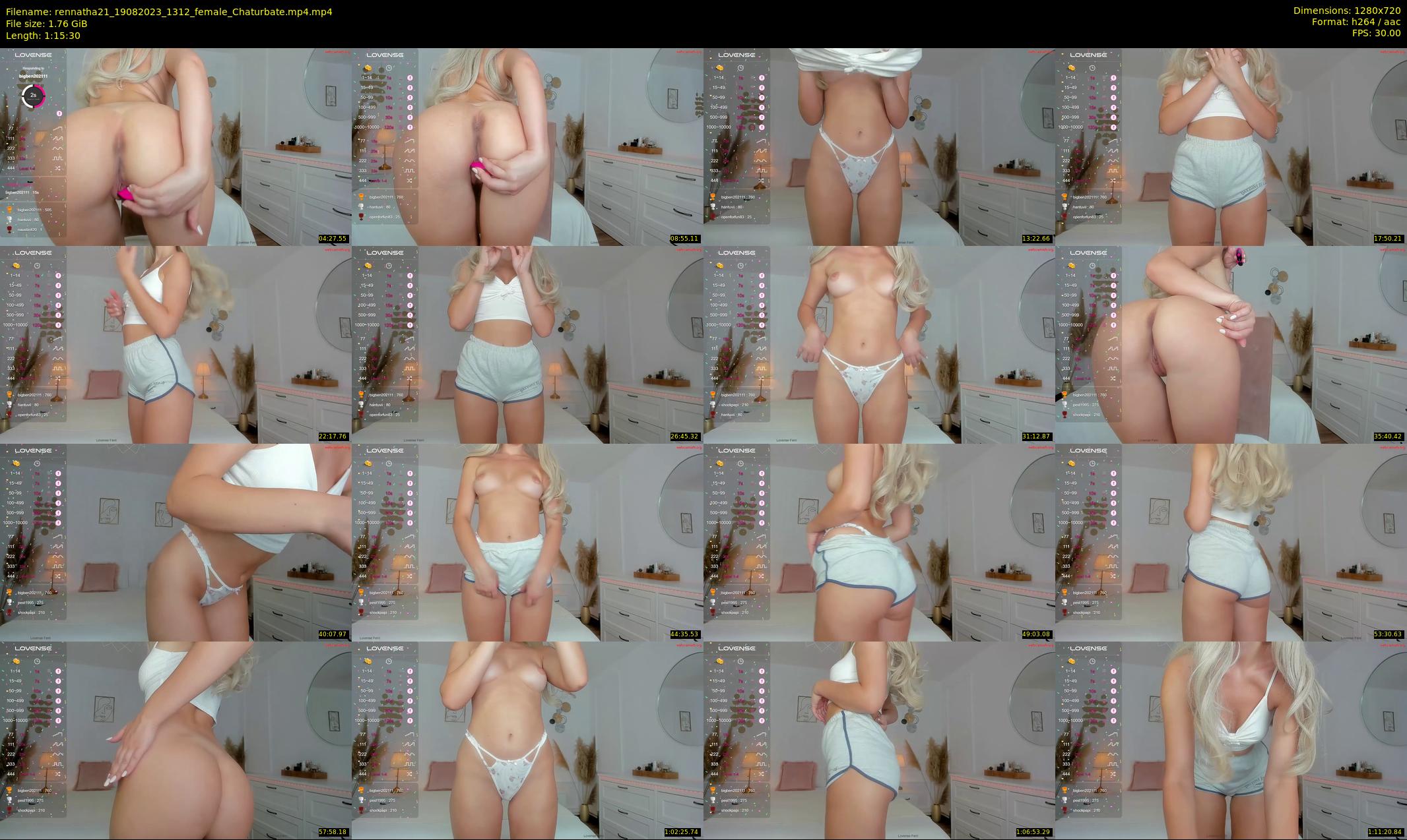 rennatha21 — 76 minute Chaturbate female cam show recording, 720p, Aug 19, 2023