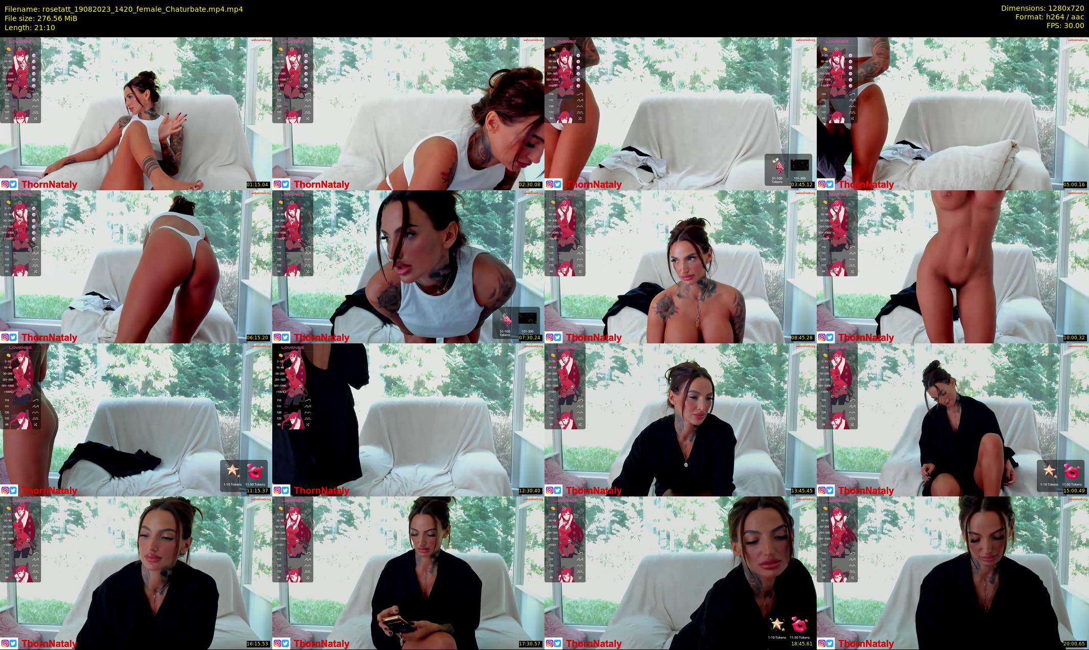 rosetatt — 22 minute Chaturbate female cam show recording, 720p, Aug 19, 2023