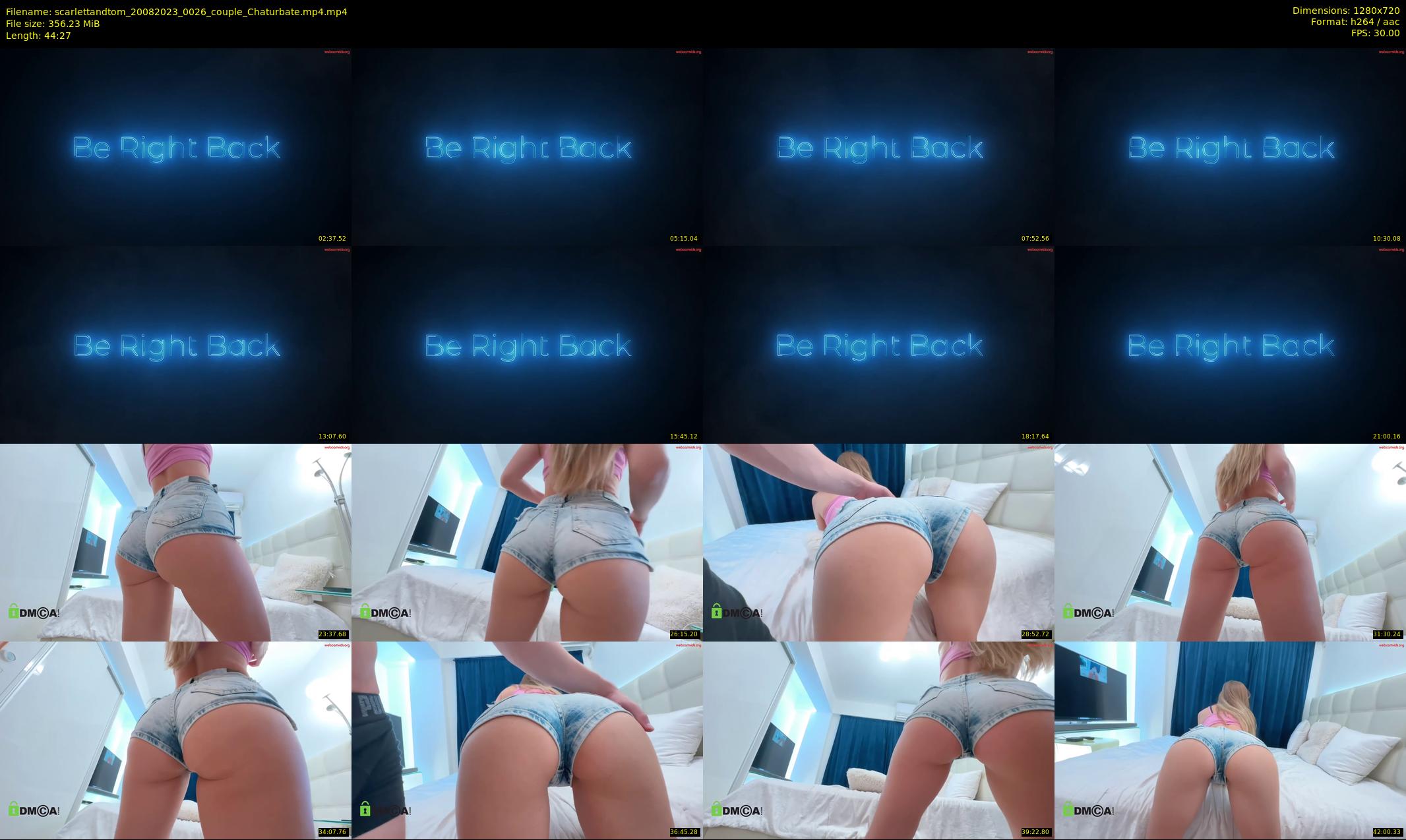 scarlettandtom — 45 minute Chaturbate couple cam show recording, 720p, Aug 20, 2023