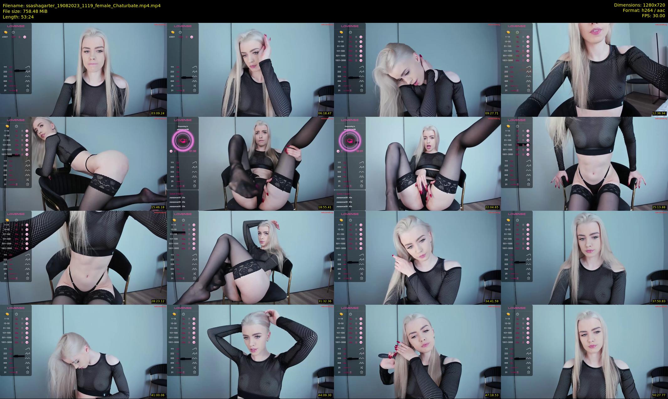 ssashagarter — 54 minute Chaturbate female cam show recording, 720p, Aug 19, 2023